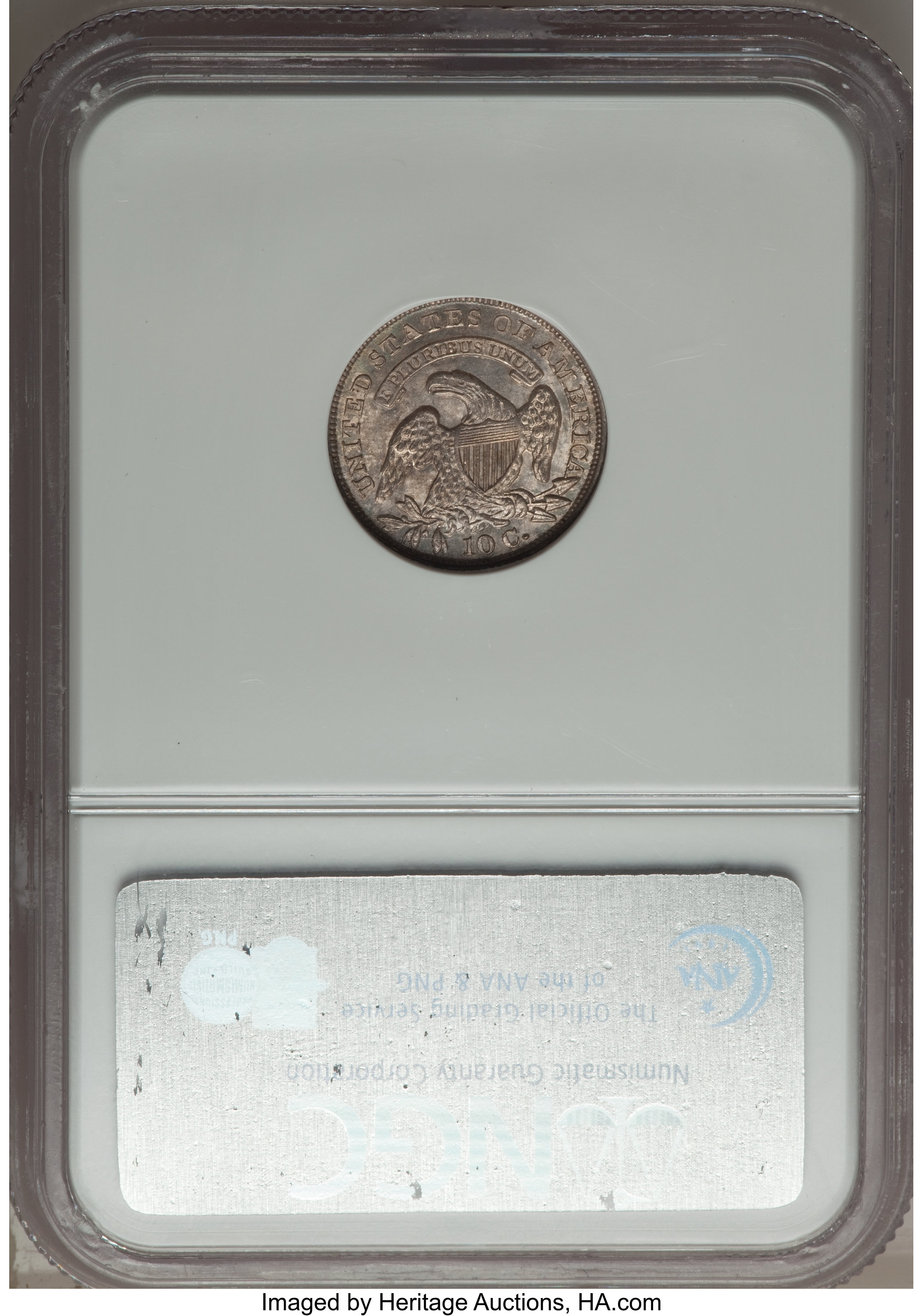 1834 10c Large 4, JR-5 AU58 CAC thumbnail 19