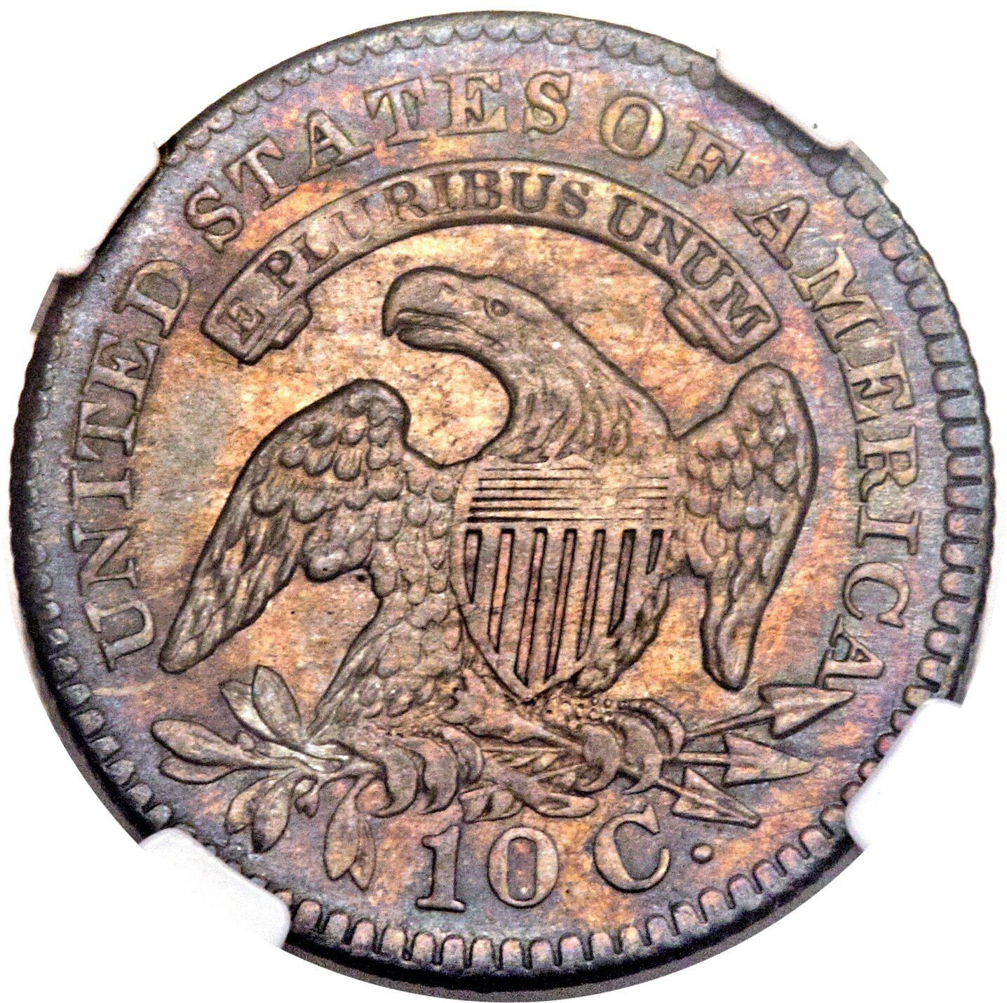 1827 10c Pointed Top 1, JR-12 AU55 thumbnail 18