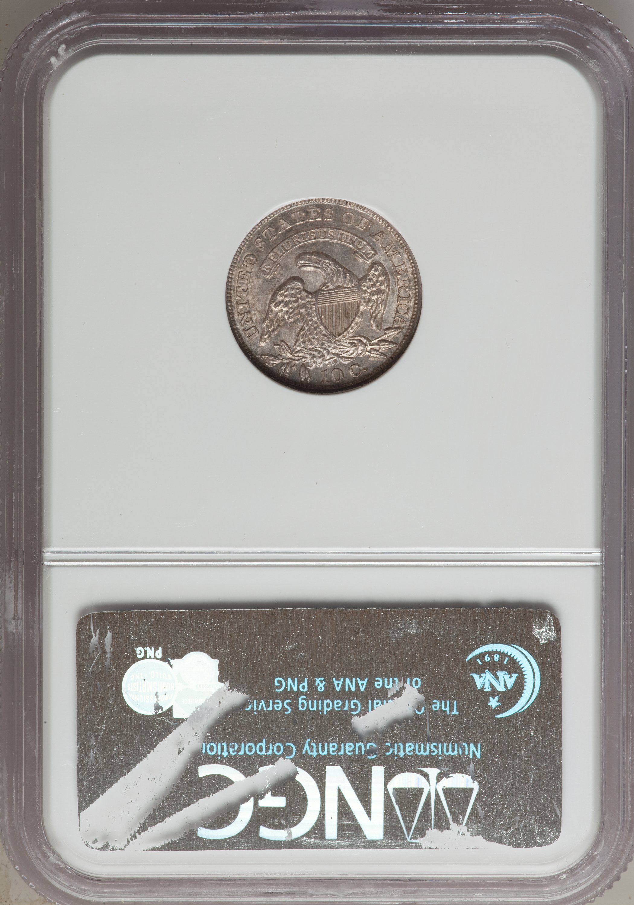 1834 10c Large 4, JR-5 AU58 CAC thumbnail 15