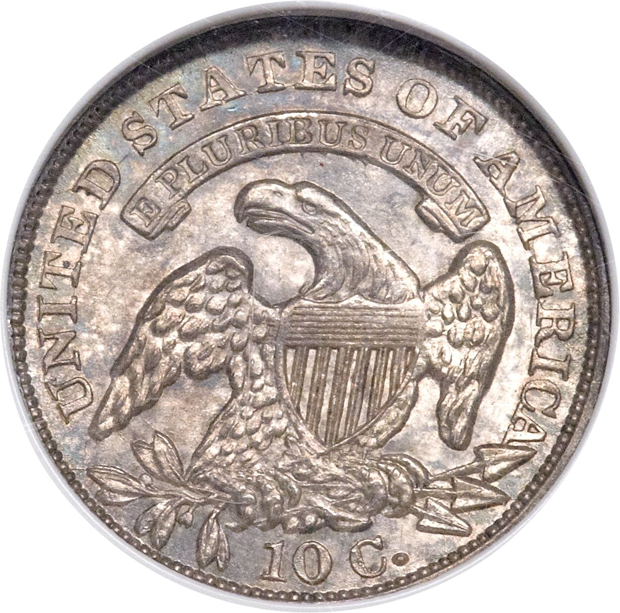 1834 10c Large 4, JR-5 AU58 CAC thumbnail 16