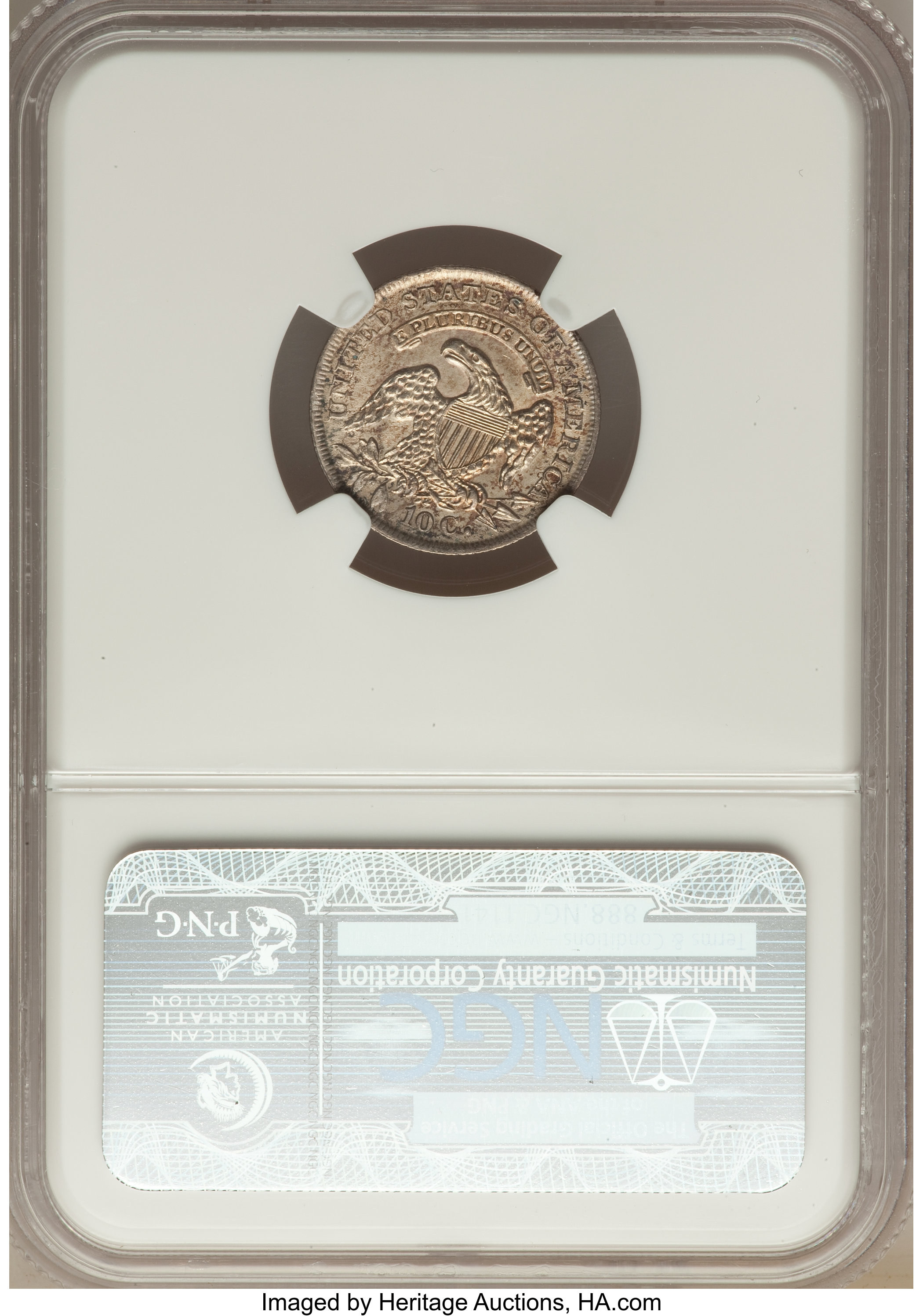 1836 10c JR-1 AU53 CAC thumbnail 24