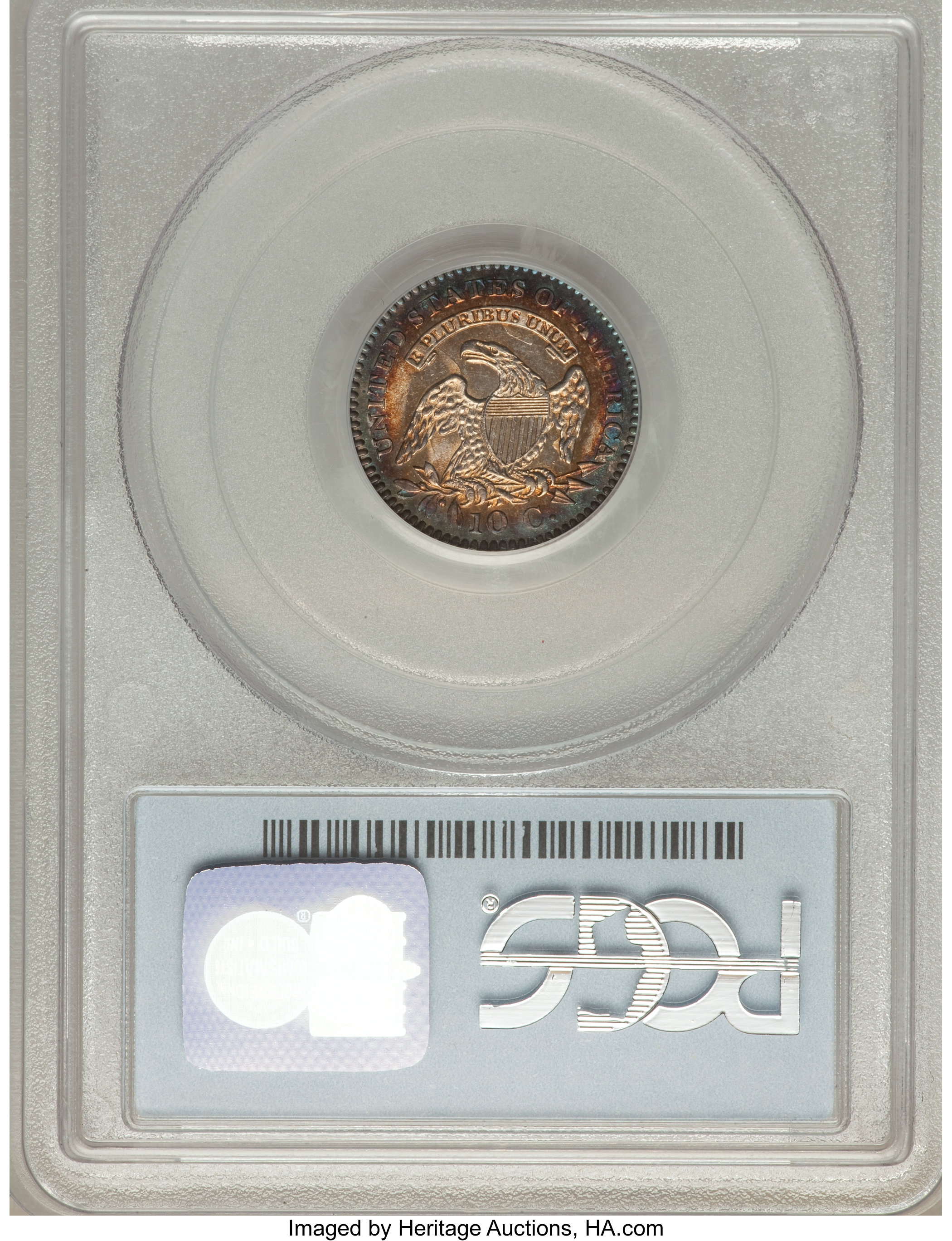 1821 10c Small Date, JR-9 MS64 CAC thumbnail 14