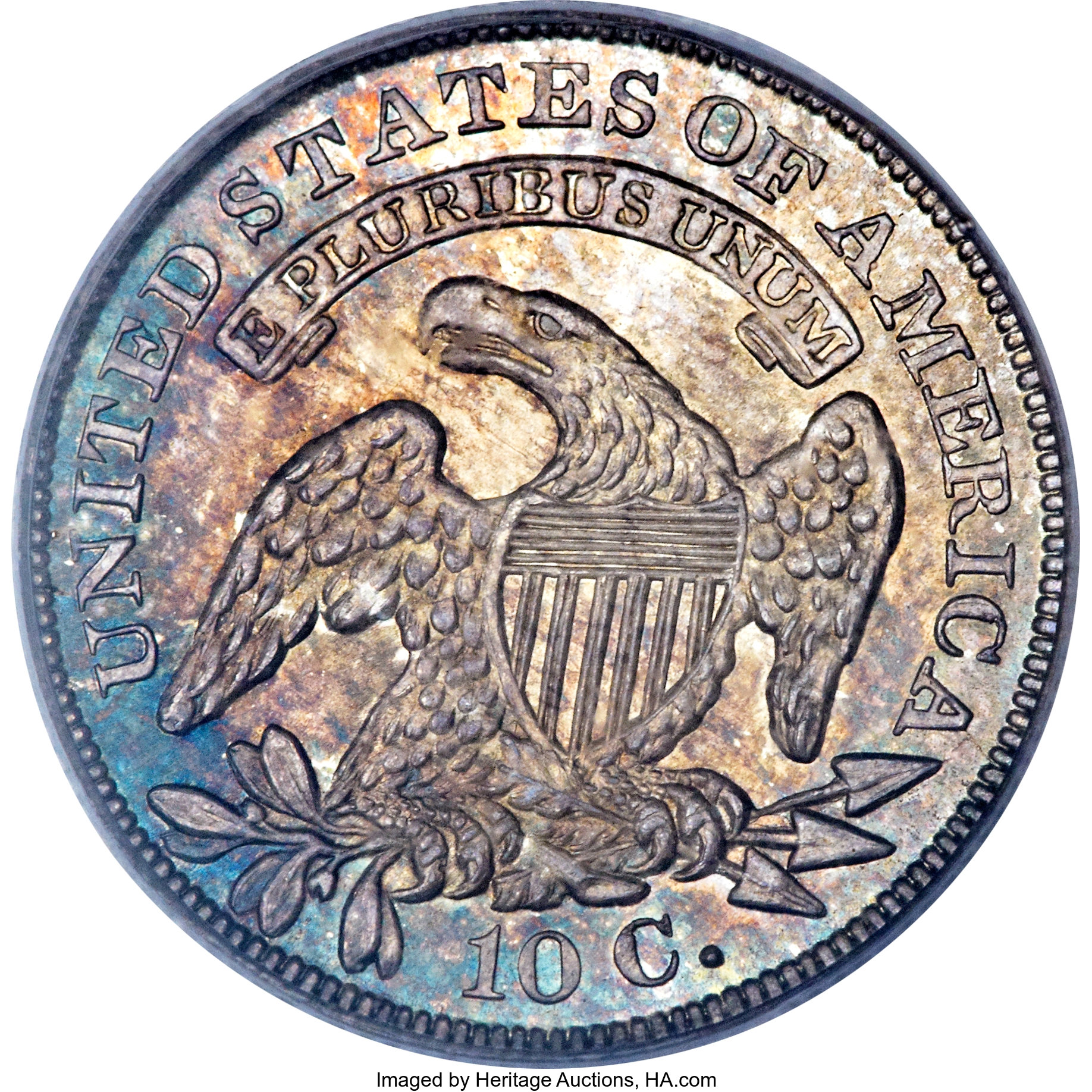 1837 10c Capped Bust, JR-4 MS65 thumbnail 19