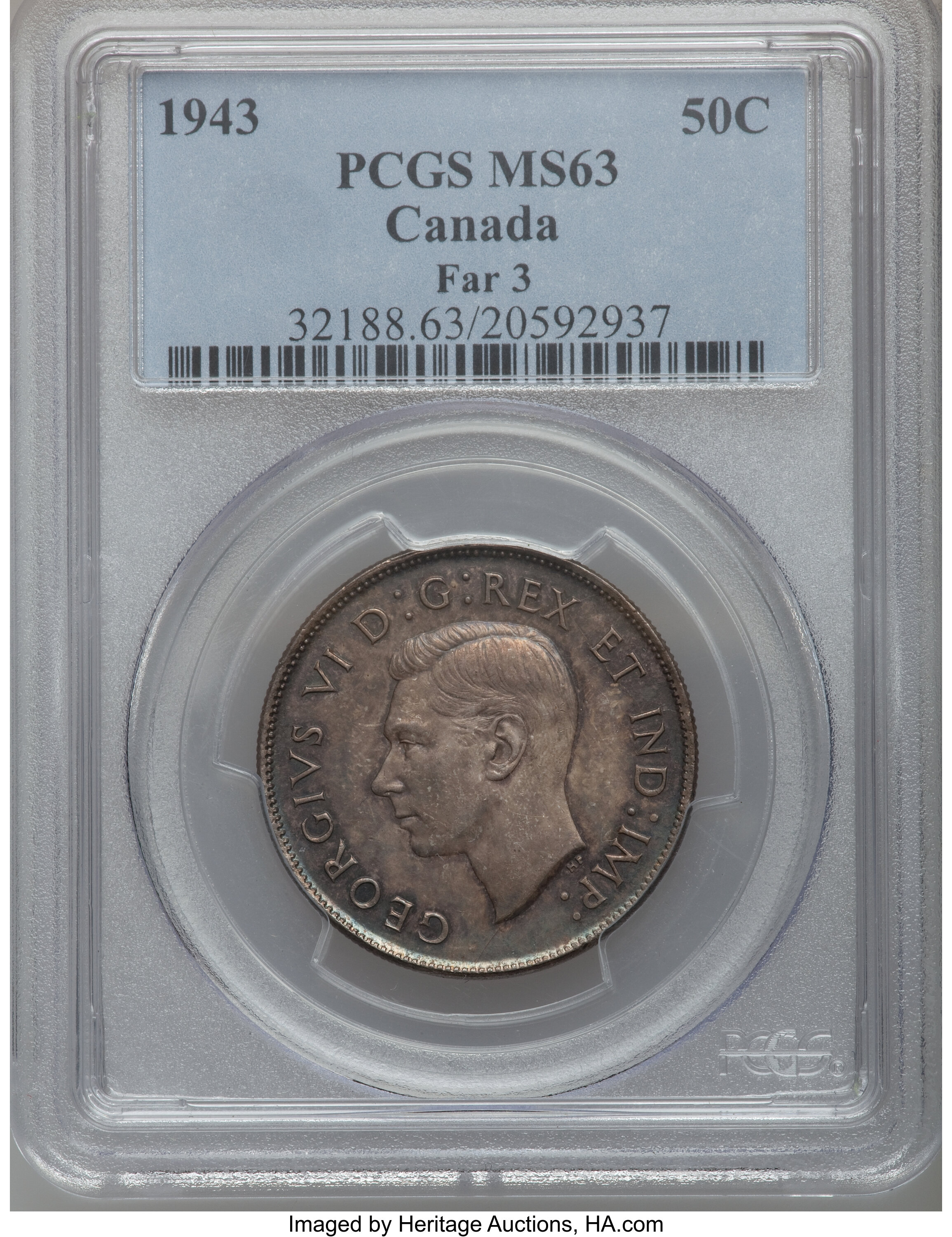 Canada: George VI 50 Cents 1943,...