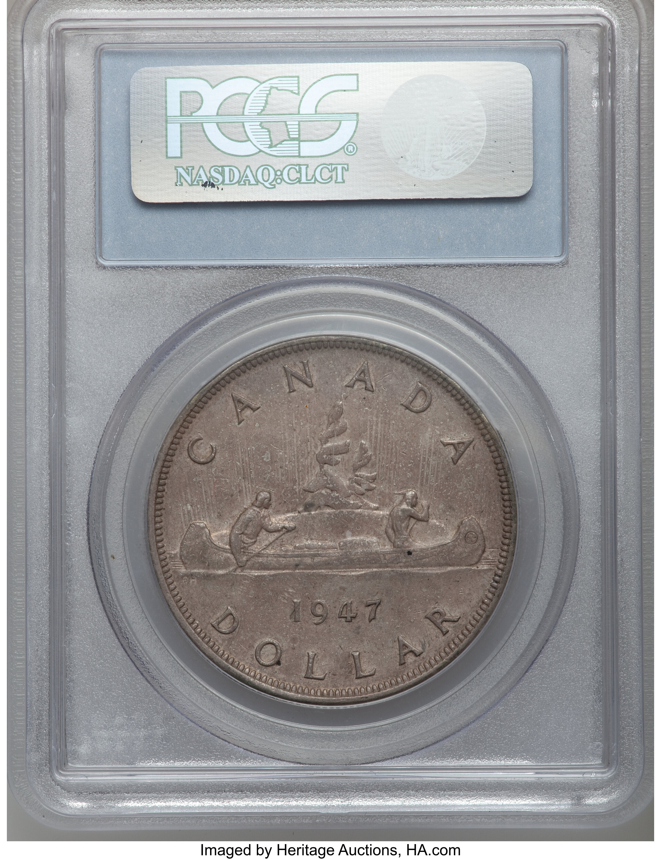 1947 S$1 Blunt 7 MS (KM-37) AU55 thumbnail 4