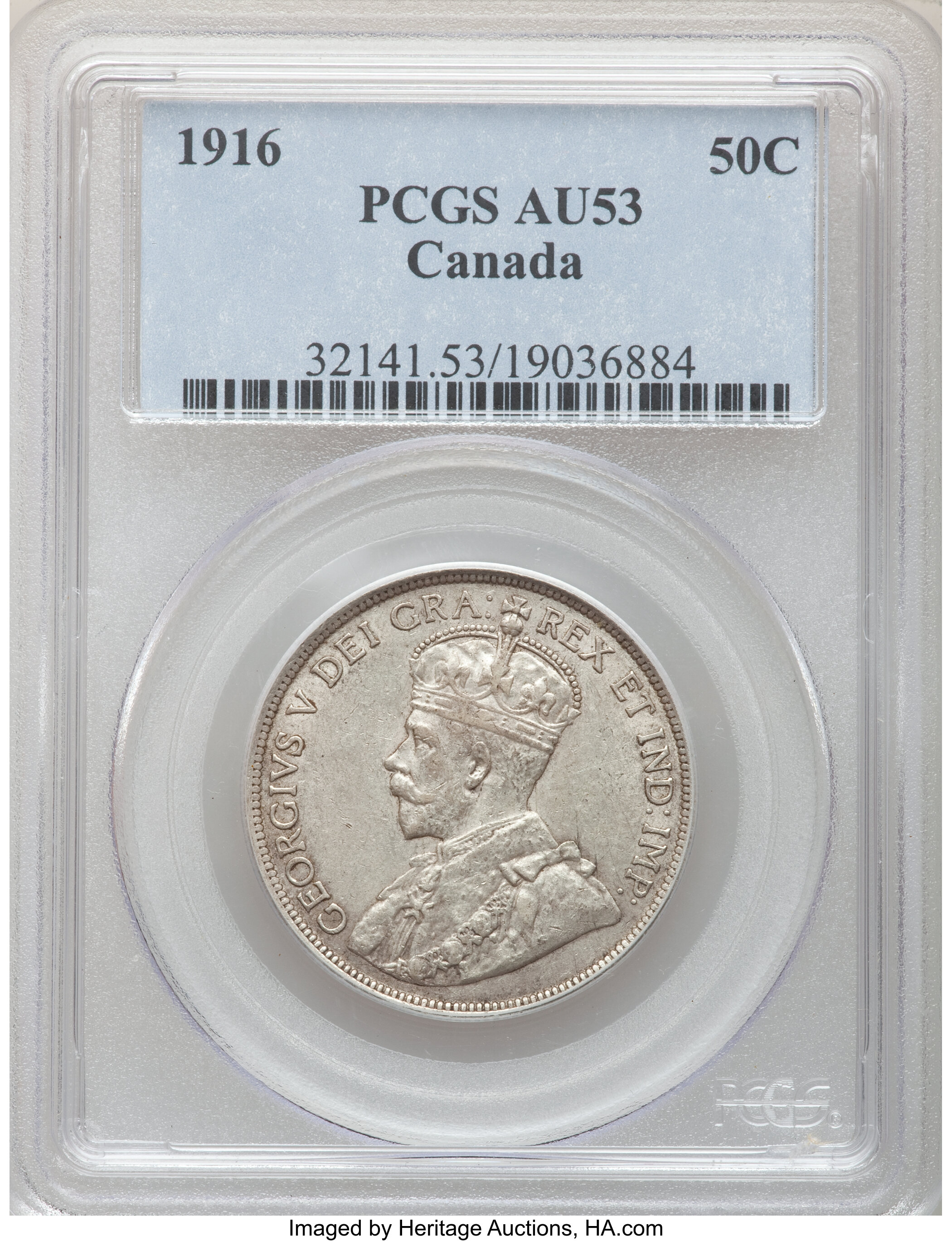 Canada: George V 50 Cents 1916,...