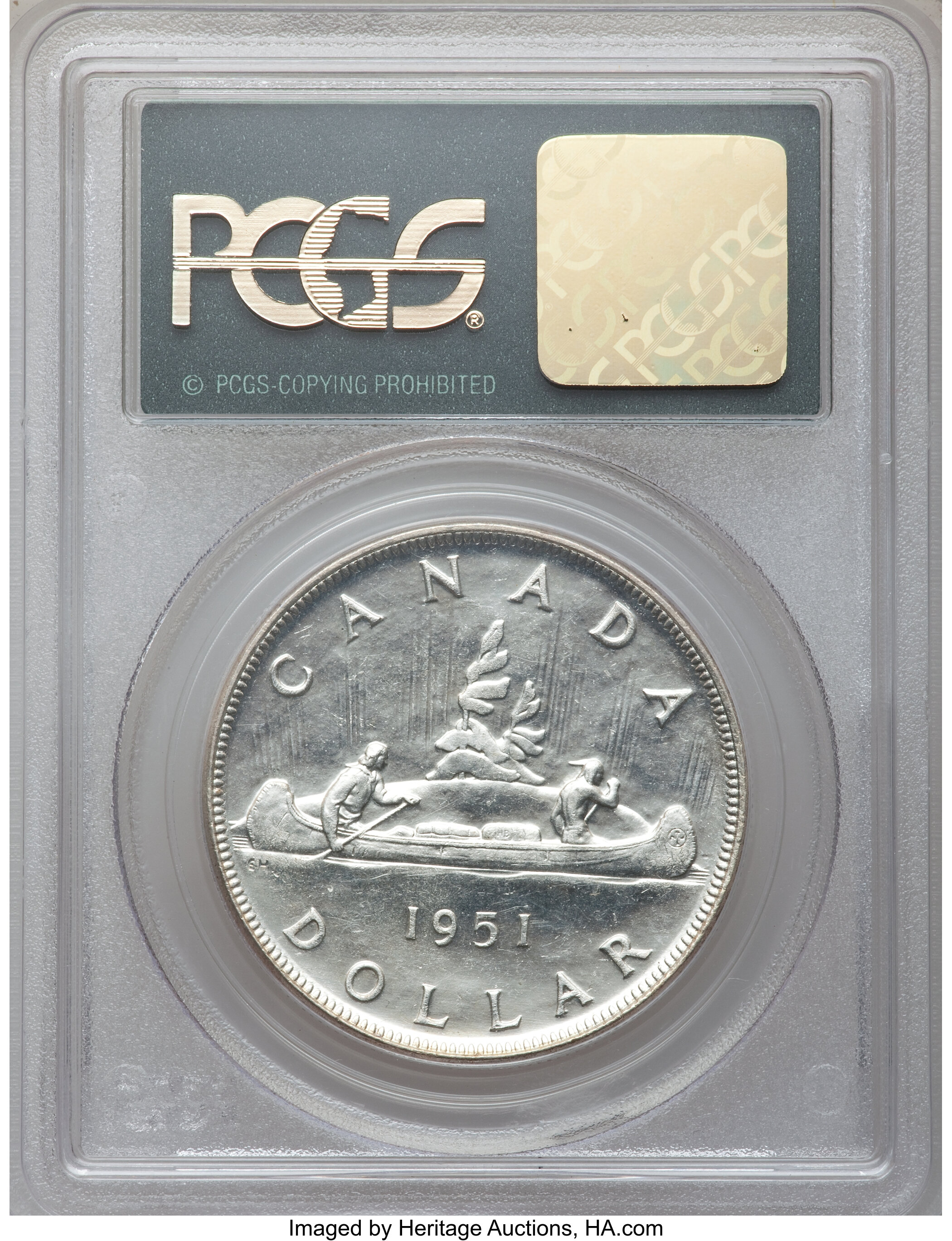 1951 S$1 Full Water Lines MS (KM-37) VG8 thumbnail 4