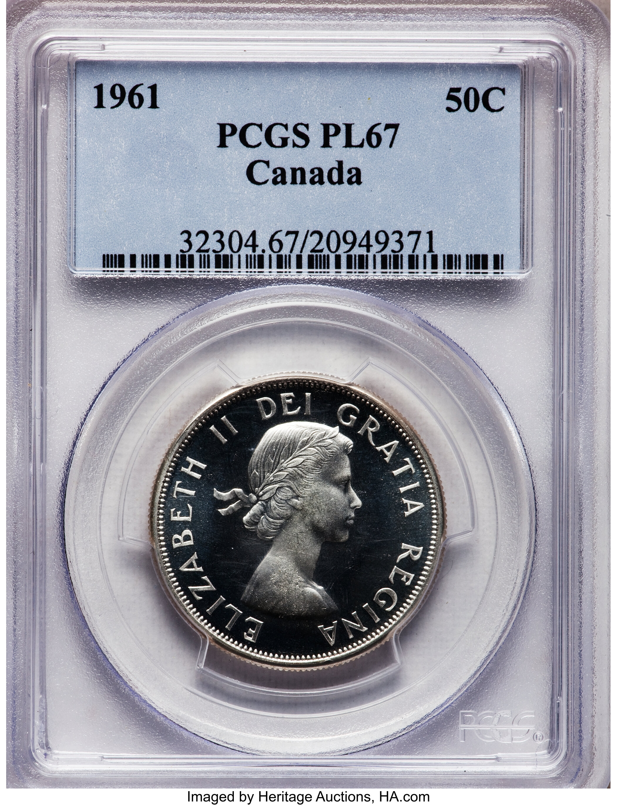Canada: Elizabeth II 50 Cents 1961,...
