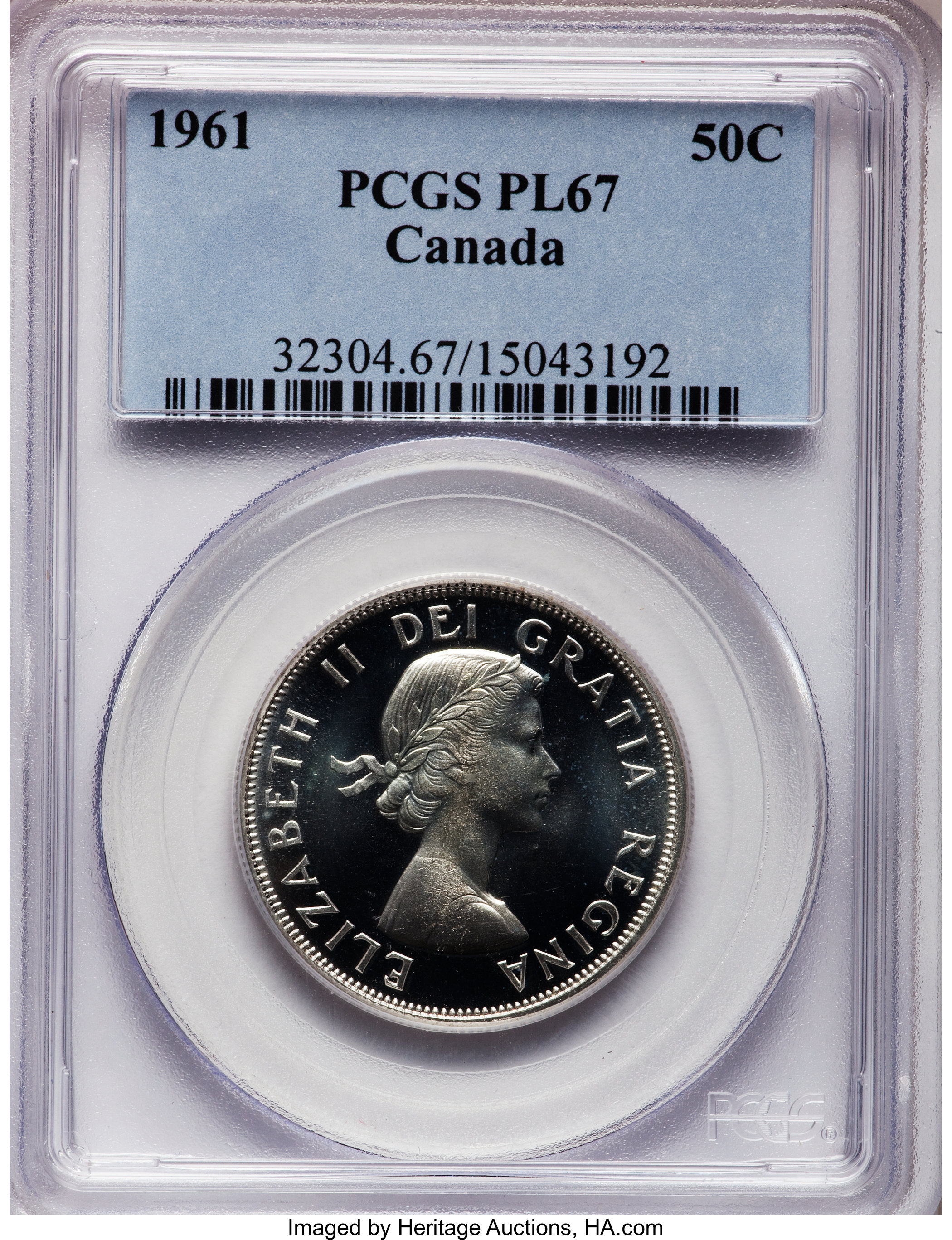 Canada: Elizabeth II 50 Cents 1961,...