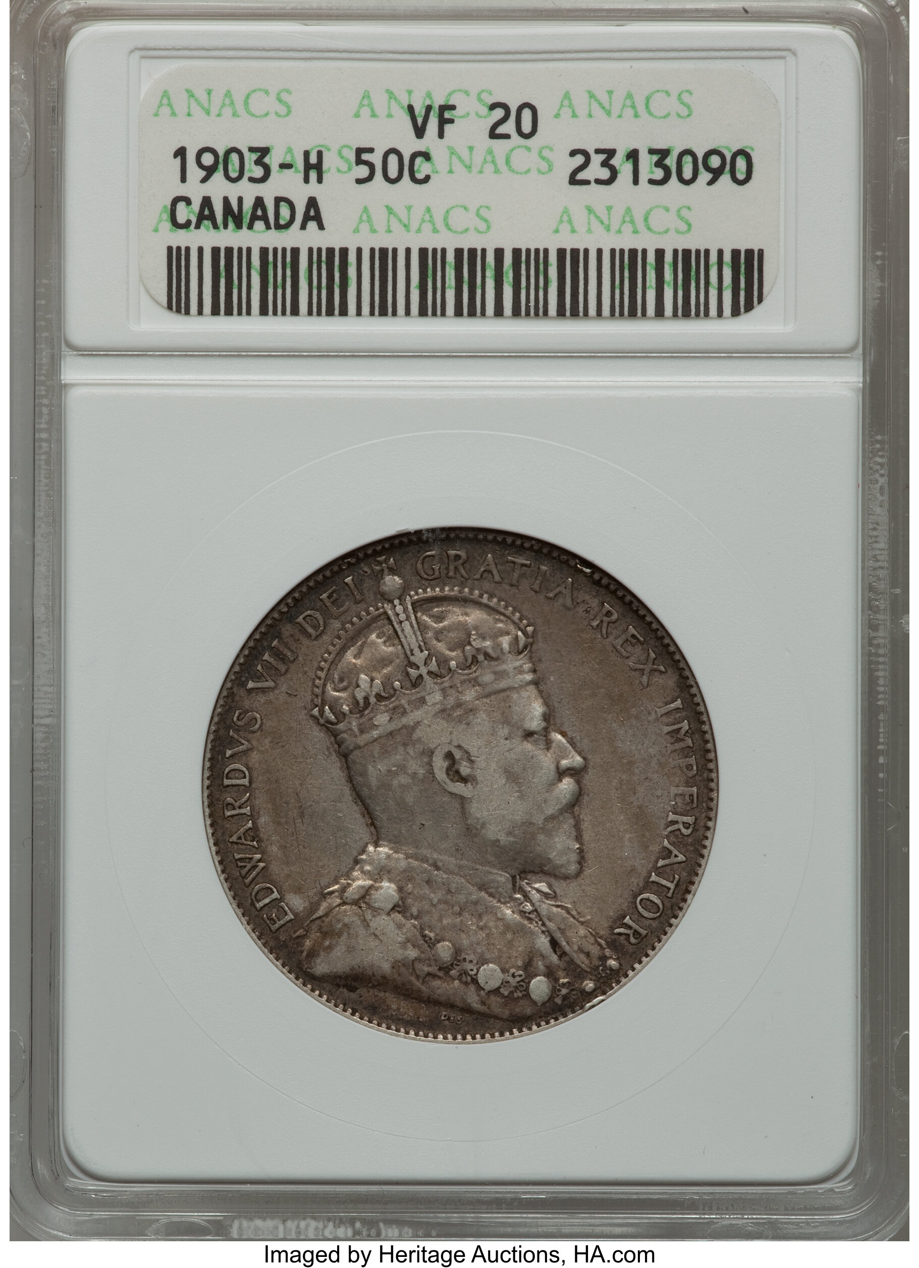 Canada: Edward VII 50 Cents 1903H,...