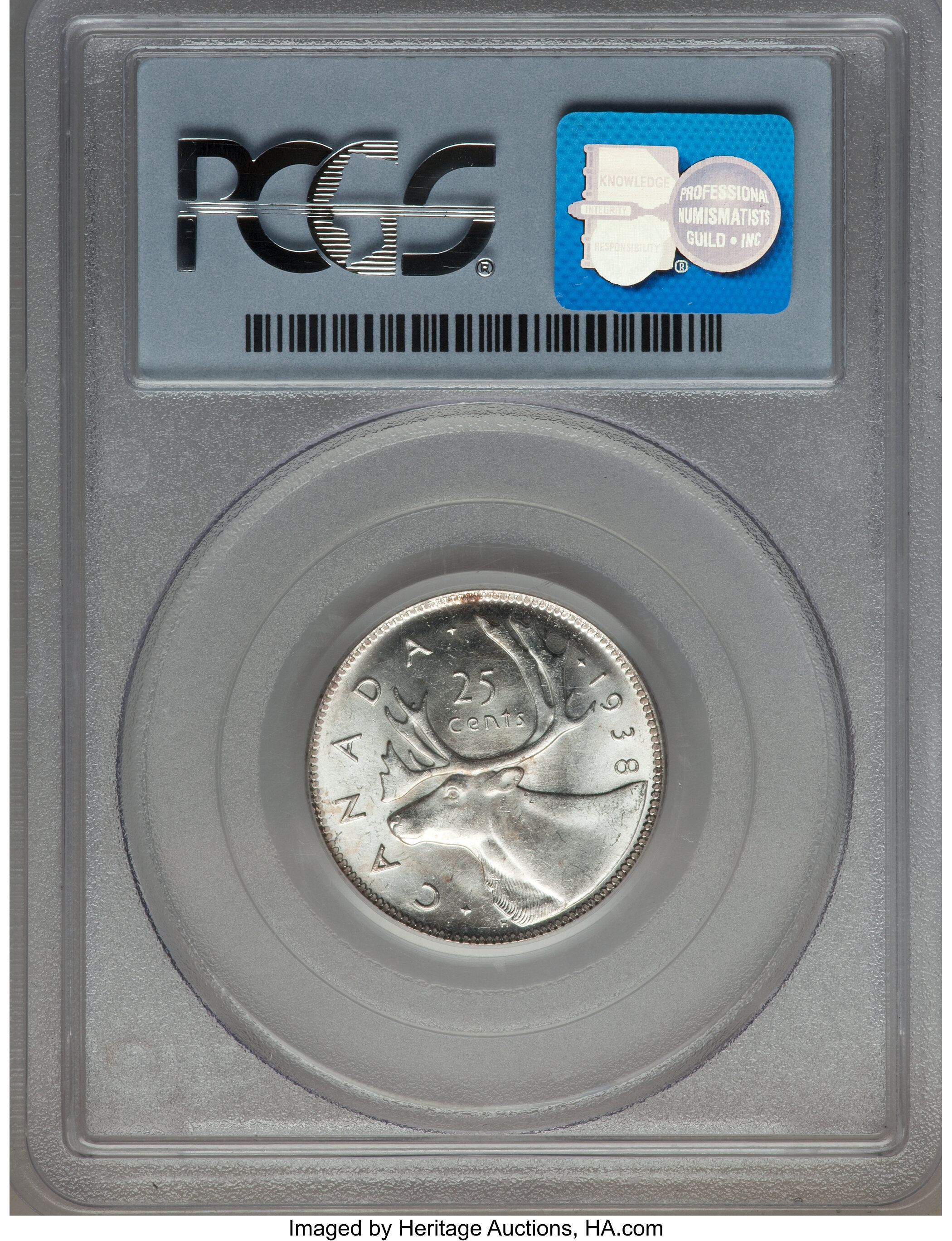 1938 25c Caribou AU50 thumbnail 4