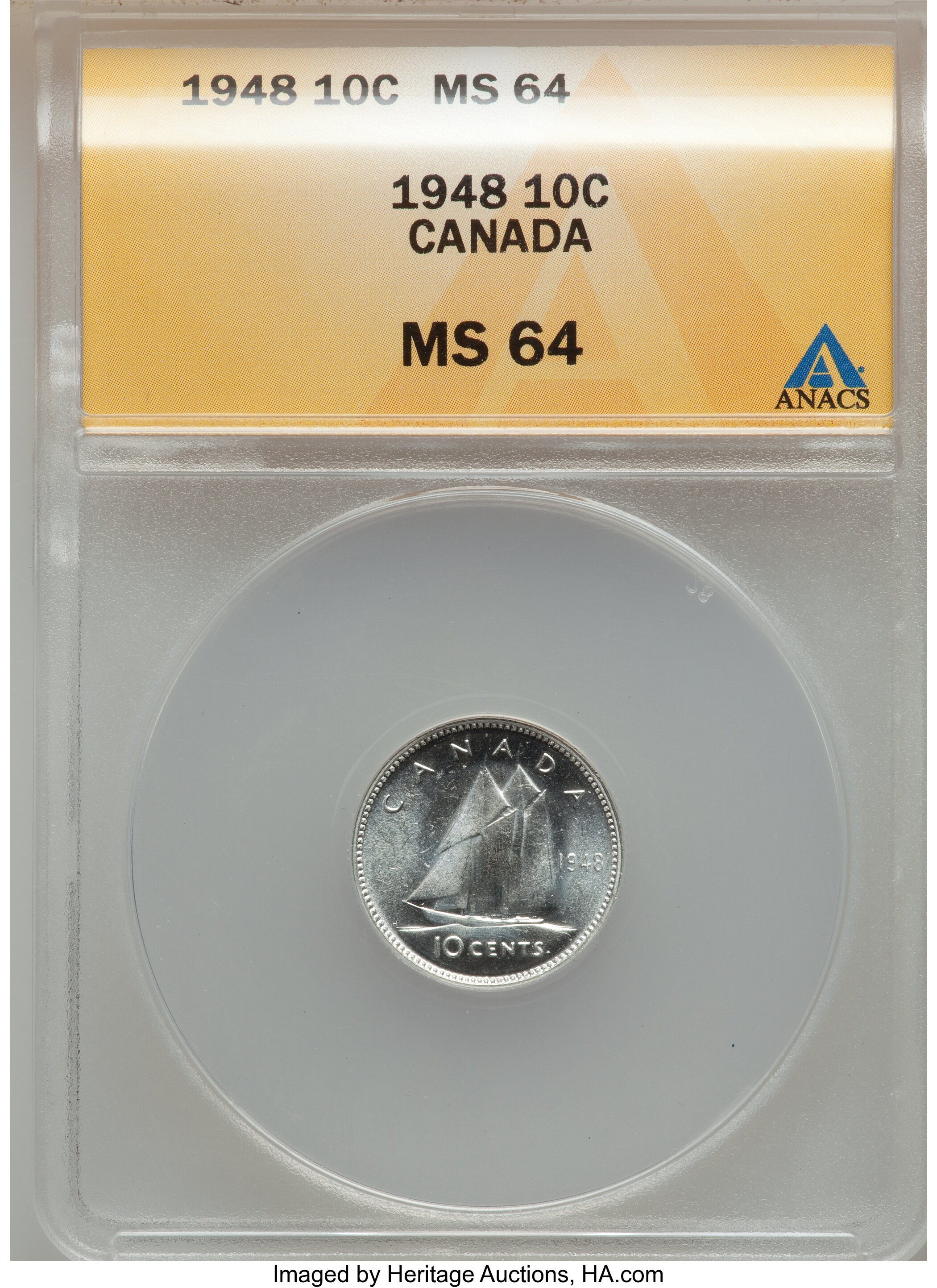 Canada: George VI 10 Cents 1948,...
