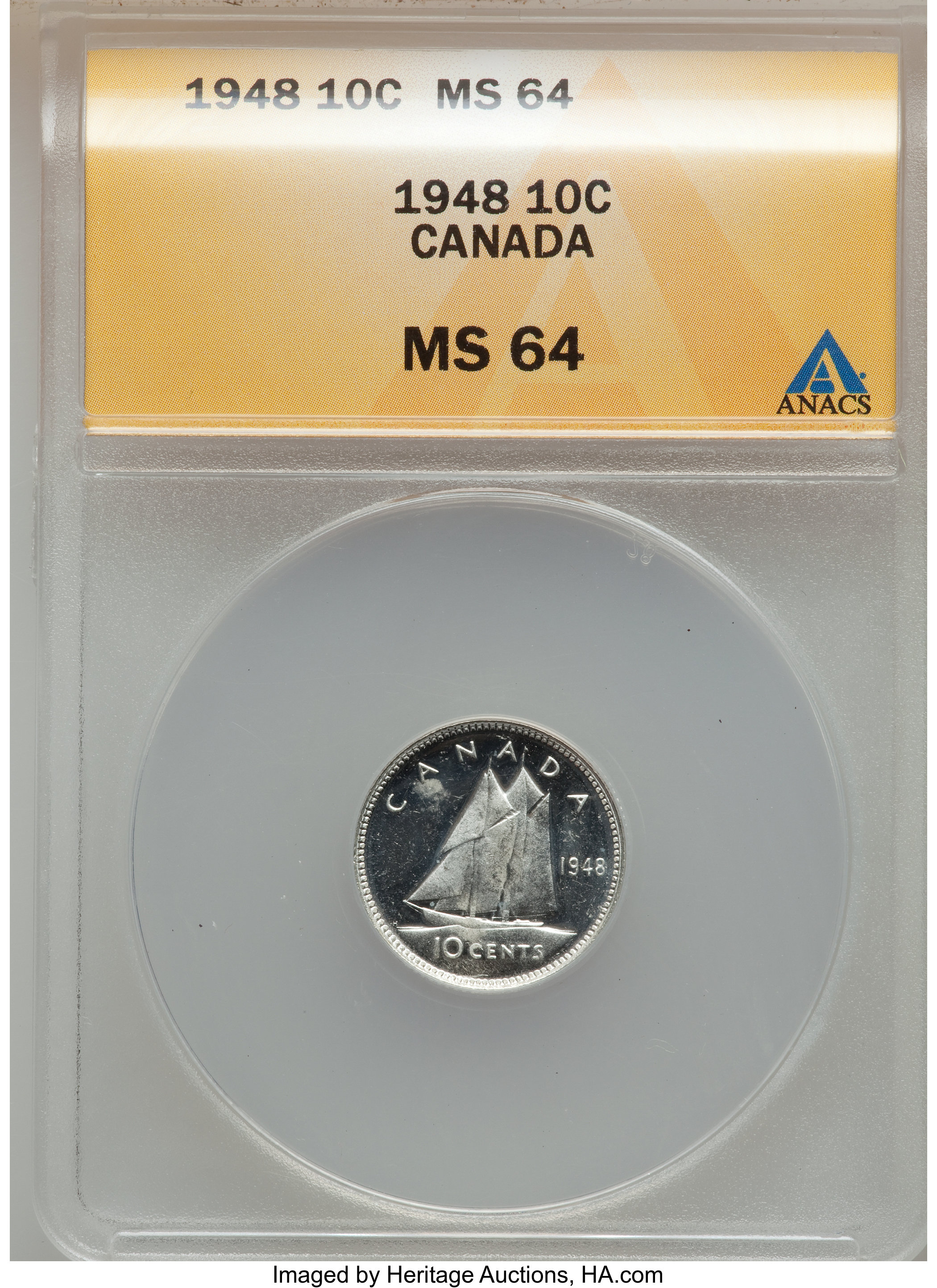 Canada: George VI 10 Cents 1948,...