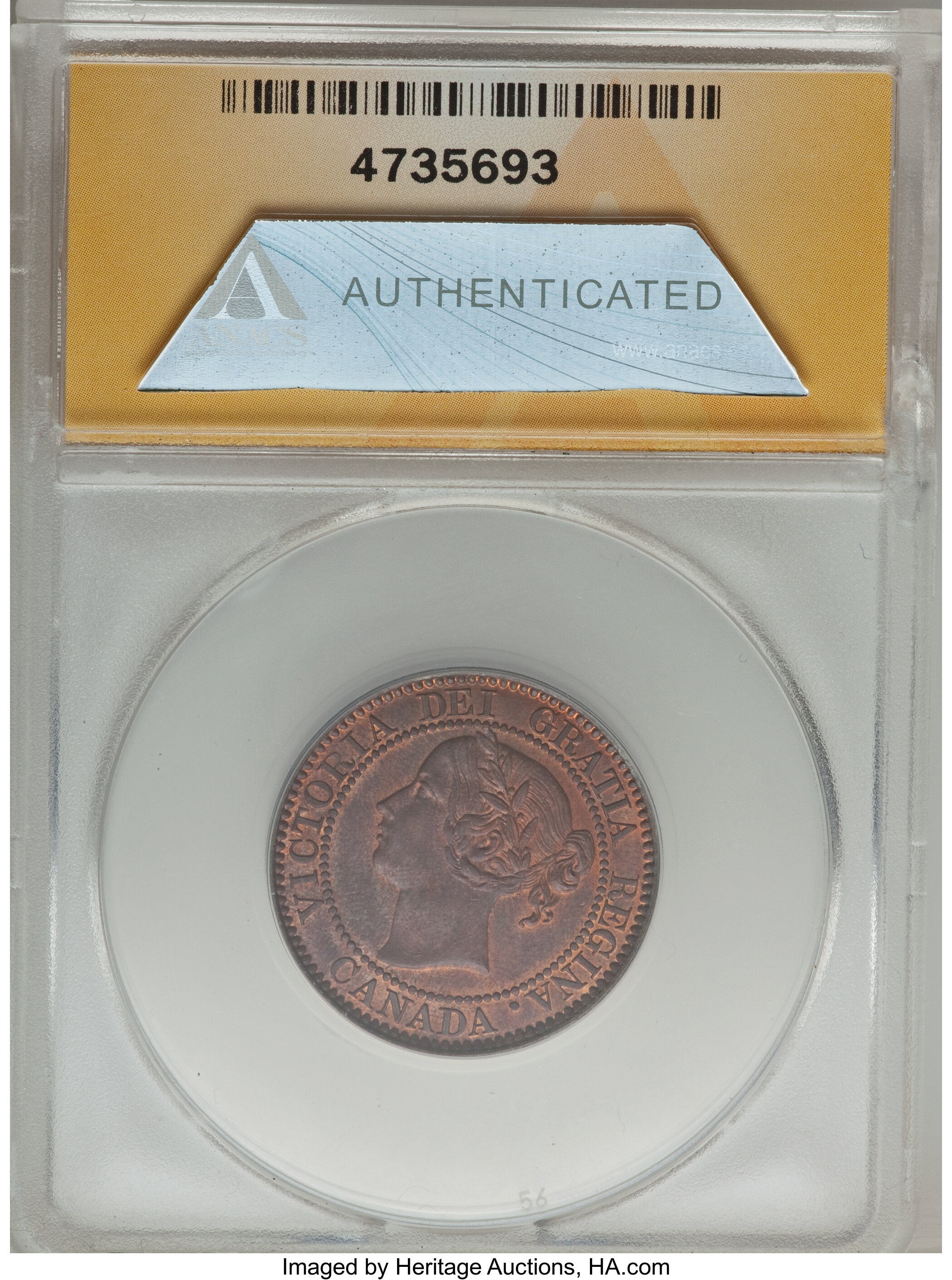 1859 1c Province of Canada, Narrow 9 MS RB MS62 RB thumbnail 8