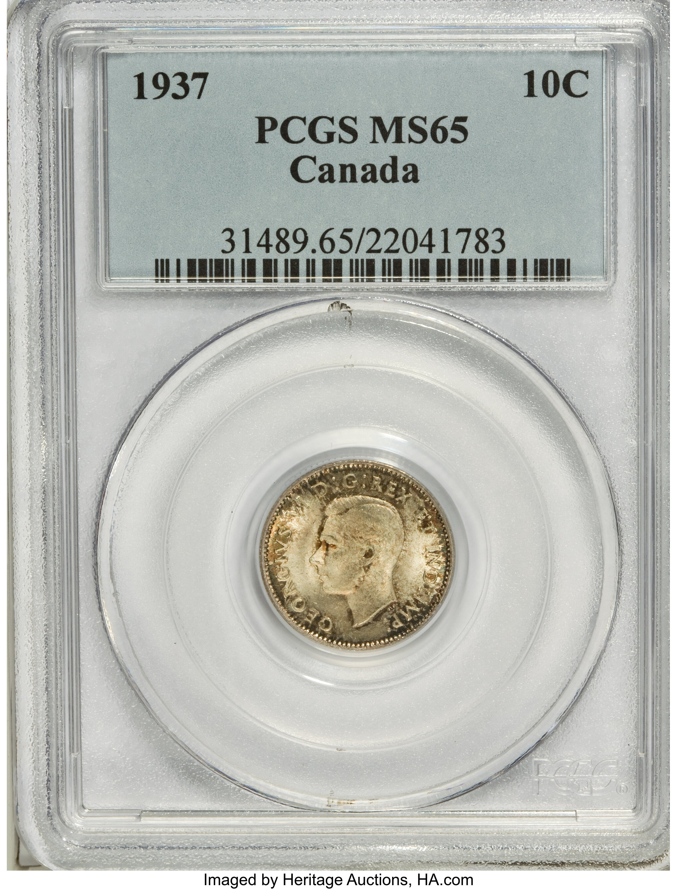 Canada: George VI 10 Cents 1937,...