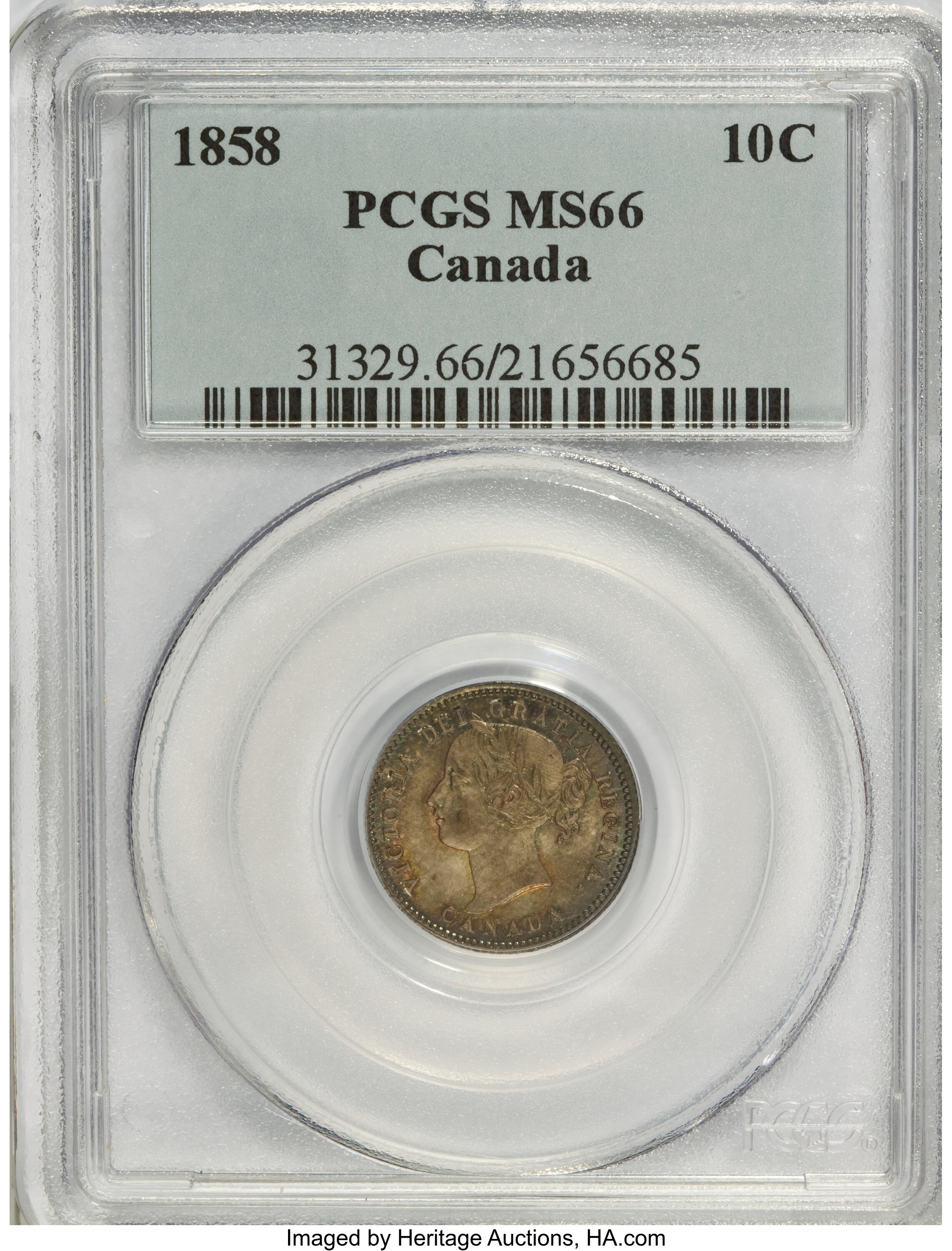 1858 10c Province of Canada MS65 thumbnail 18