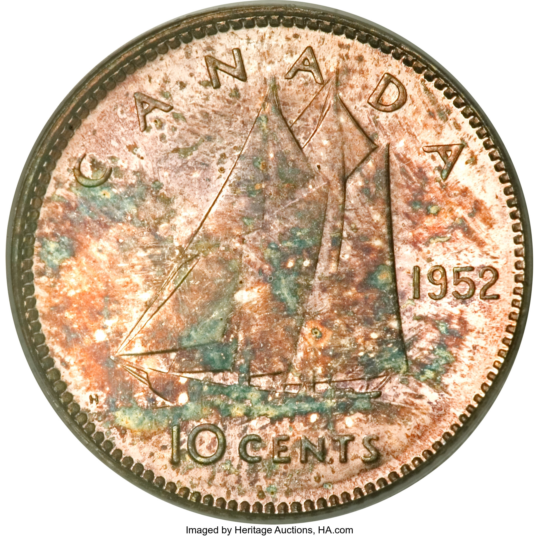 1952 10c Bluenose VF20 thumbnail 10