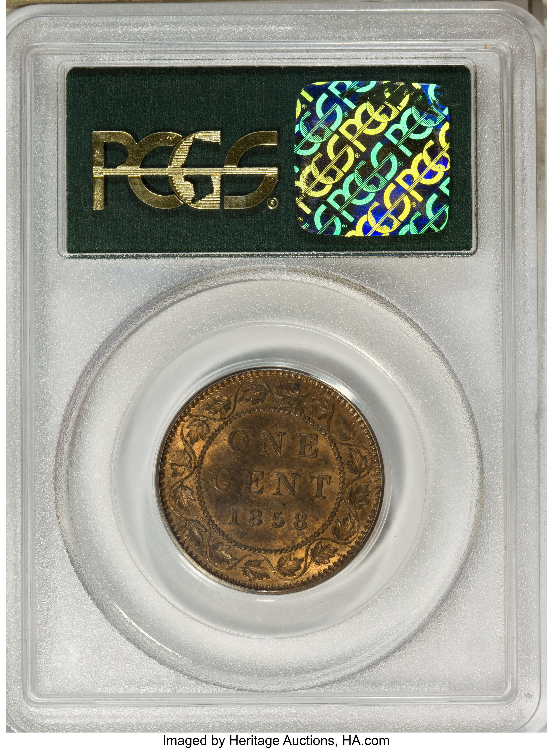 1858 1c Province of Canada, Broken Vine MS RB MS64 RB thumbnail 15