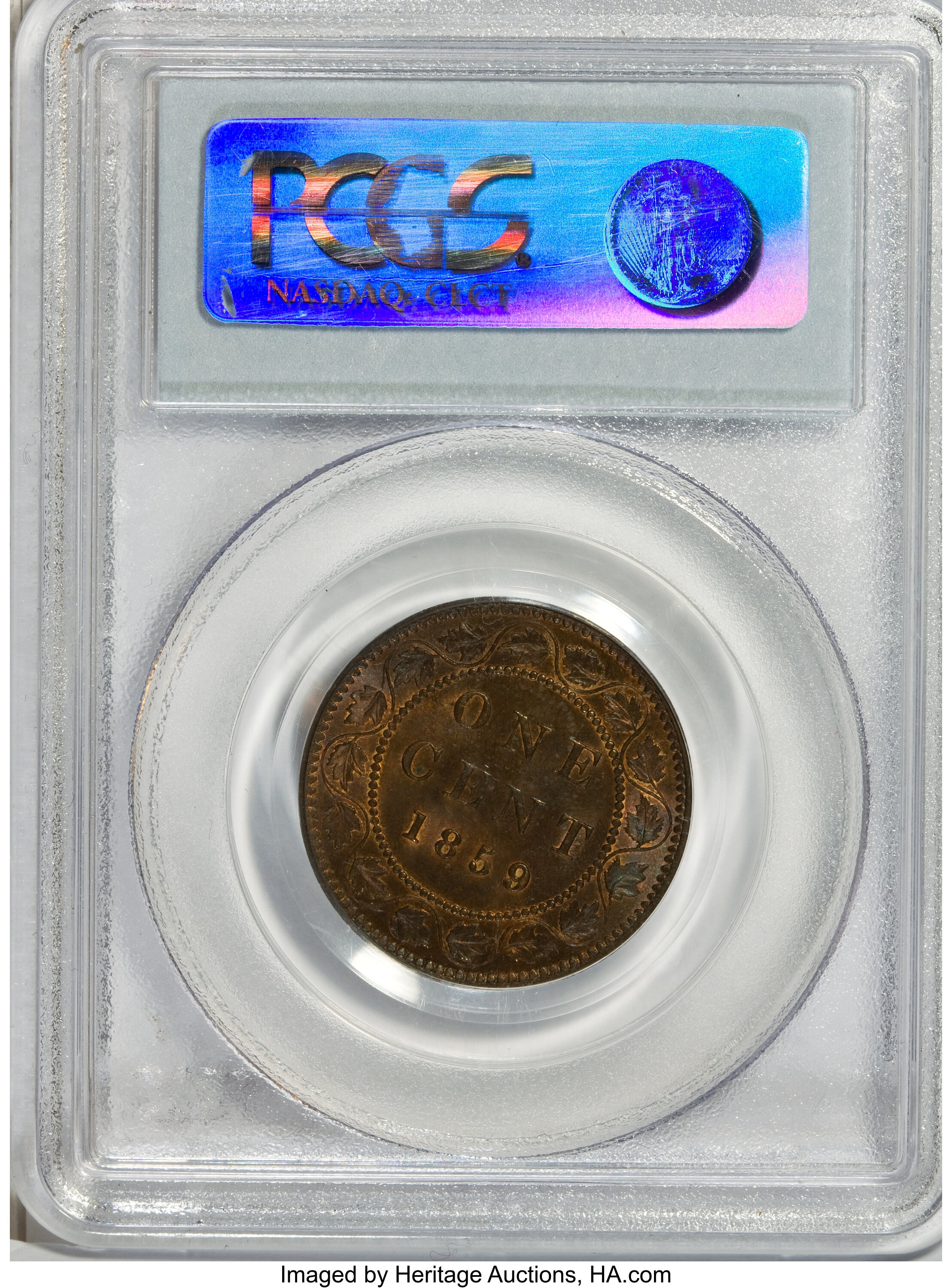 1859/8 1c Province of Canada, Medal Alignment, Wide 9 MS BN MS60 BN thumbnail 22