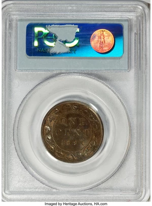image for: Canada: Victoria Cent 1891 Small Date Large Leaves Obverse 2,...