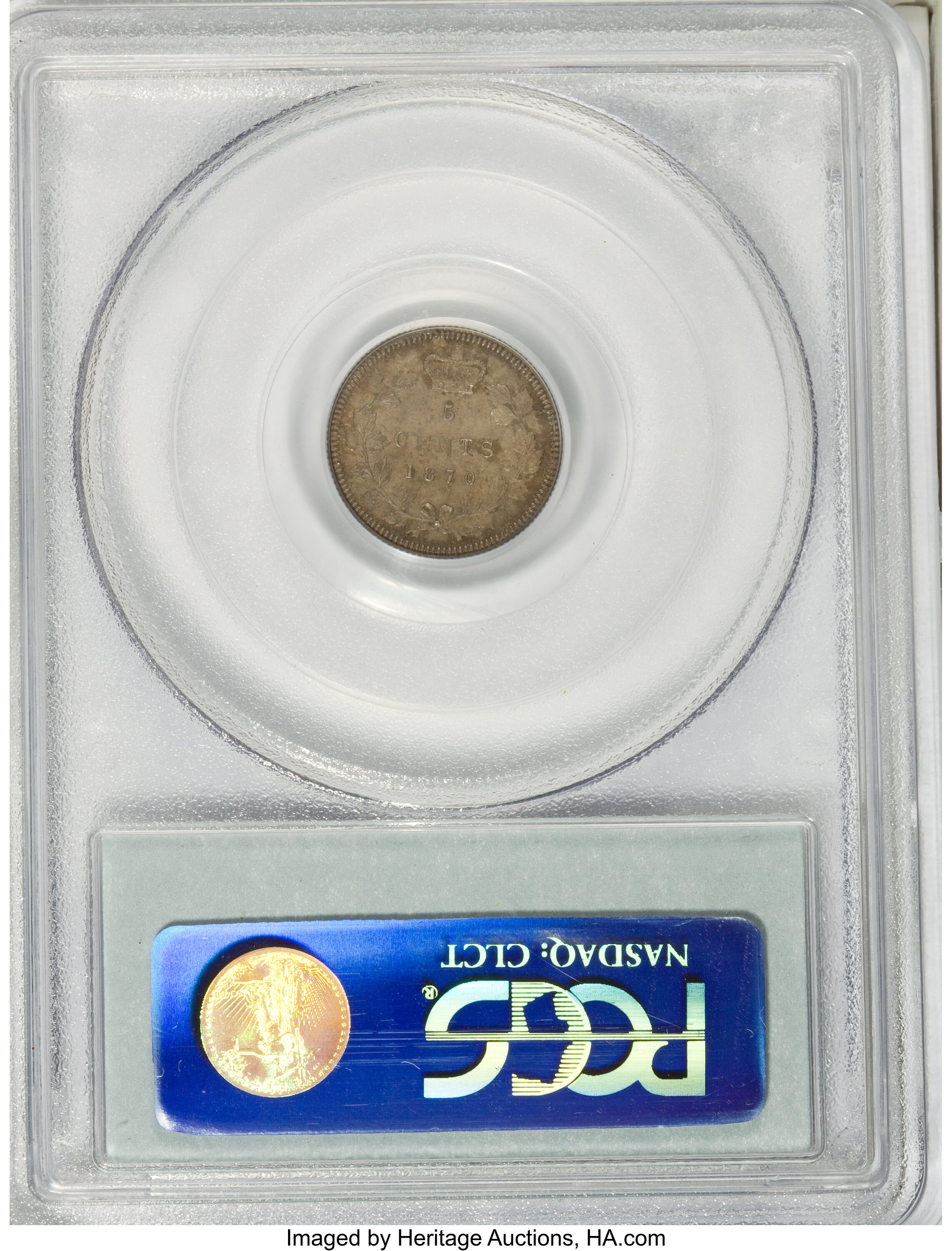 1870 5c Wide Rim, Narrow Date, Straight 7 MS60 thumbnail 22