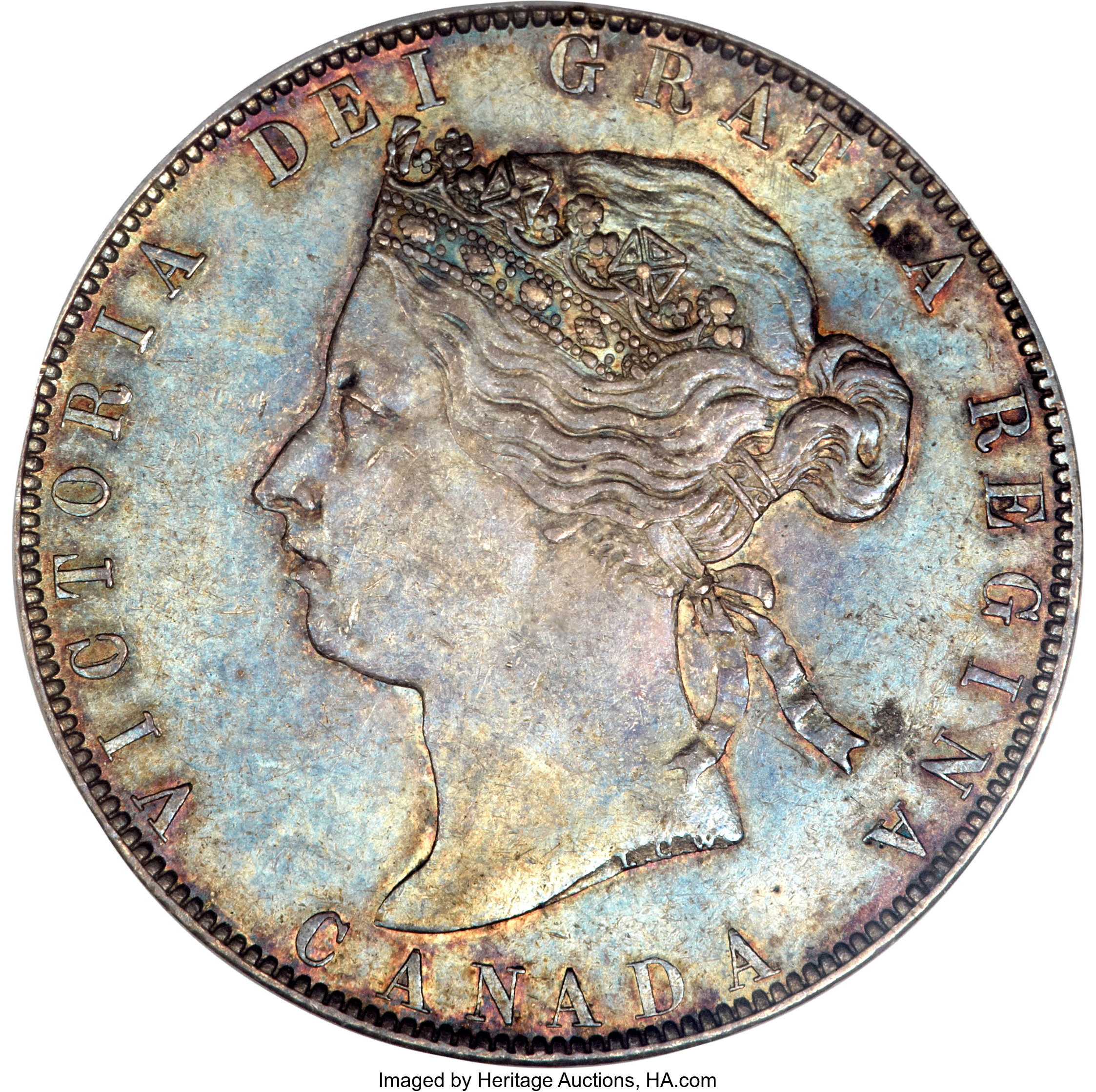 Canada: Victoria 50 Cents 1871 Obverse 2,...