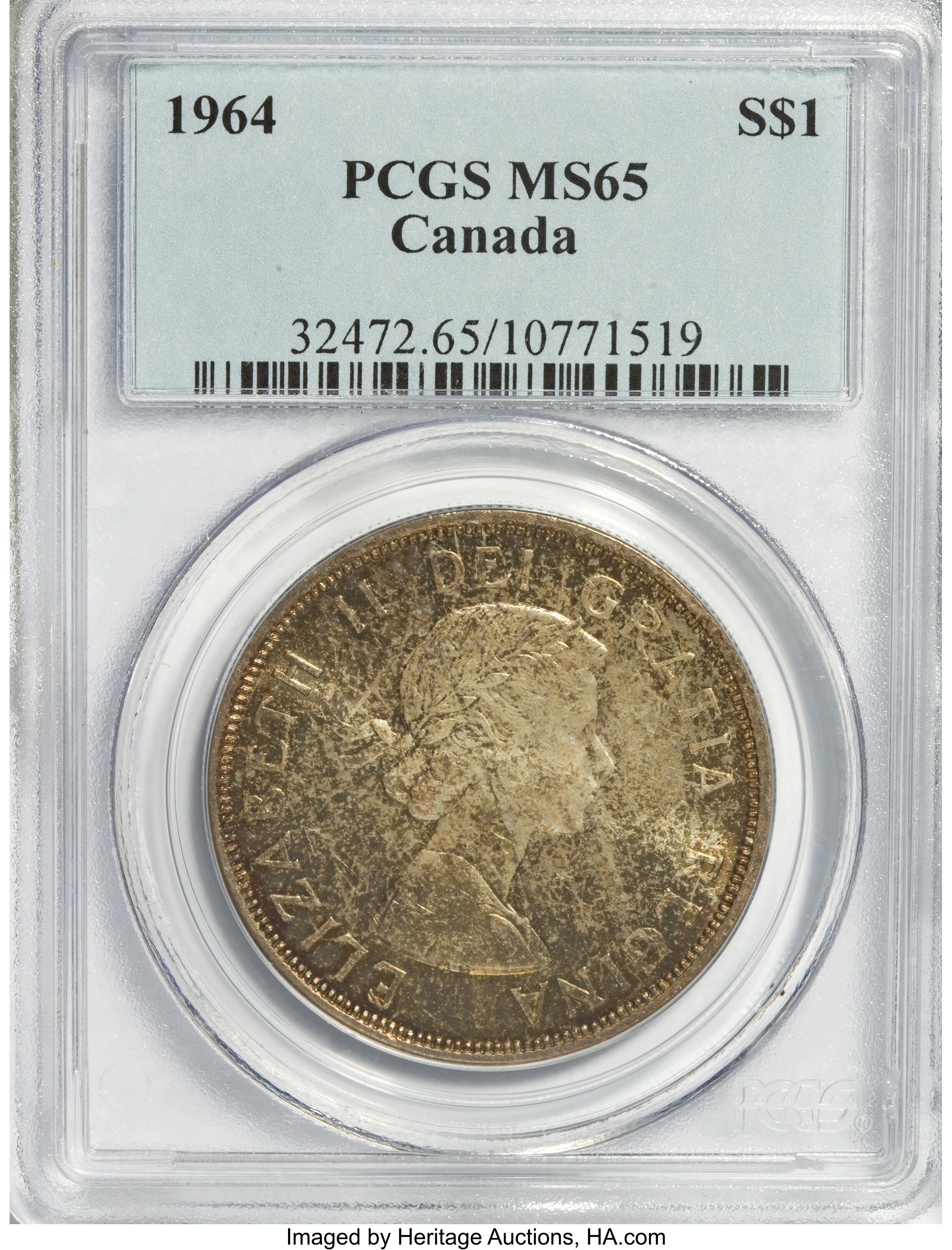 1964 S$1 Dot AU58 thumbnail 20