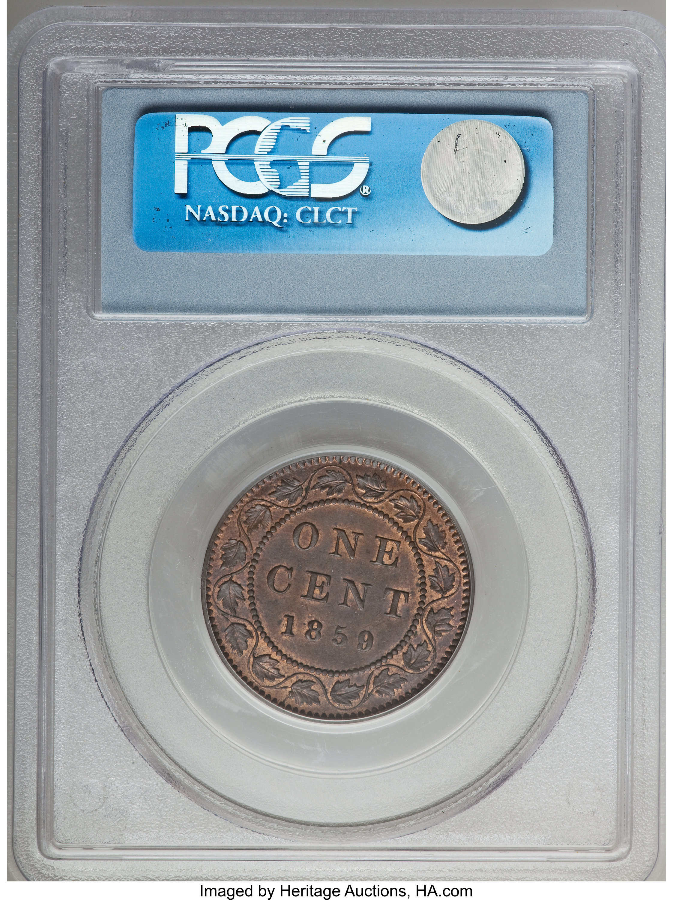 1859 1c Province of Canada, Narrow 9, DP-1 MS BN AU58 BN thumbnail 3