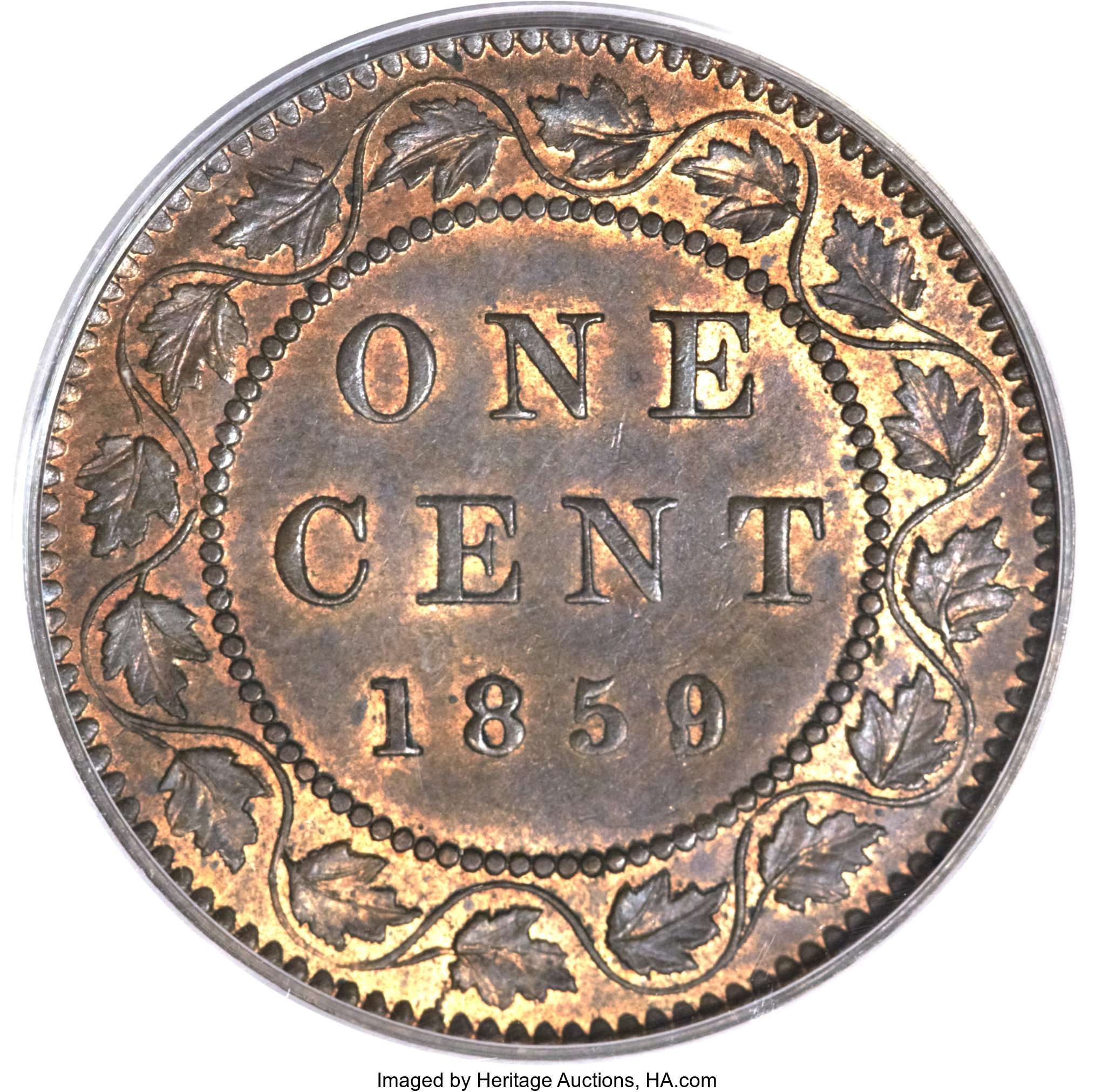 1859 1c Province of Canada, Narrow 9, DP-1 MS BN AU58 BN thumbnail 4