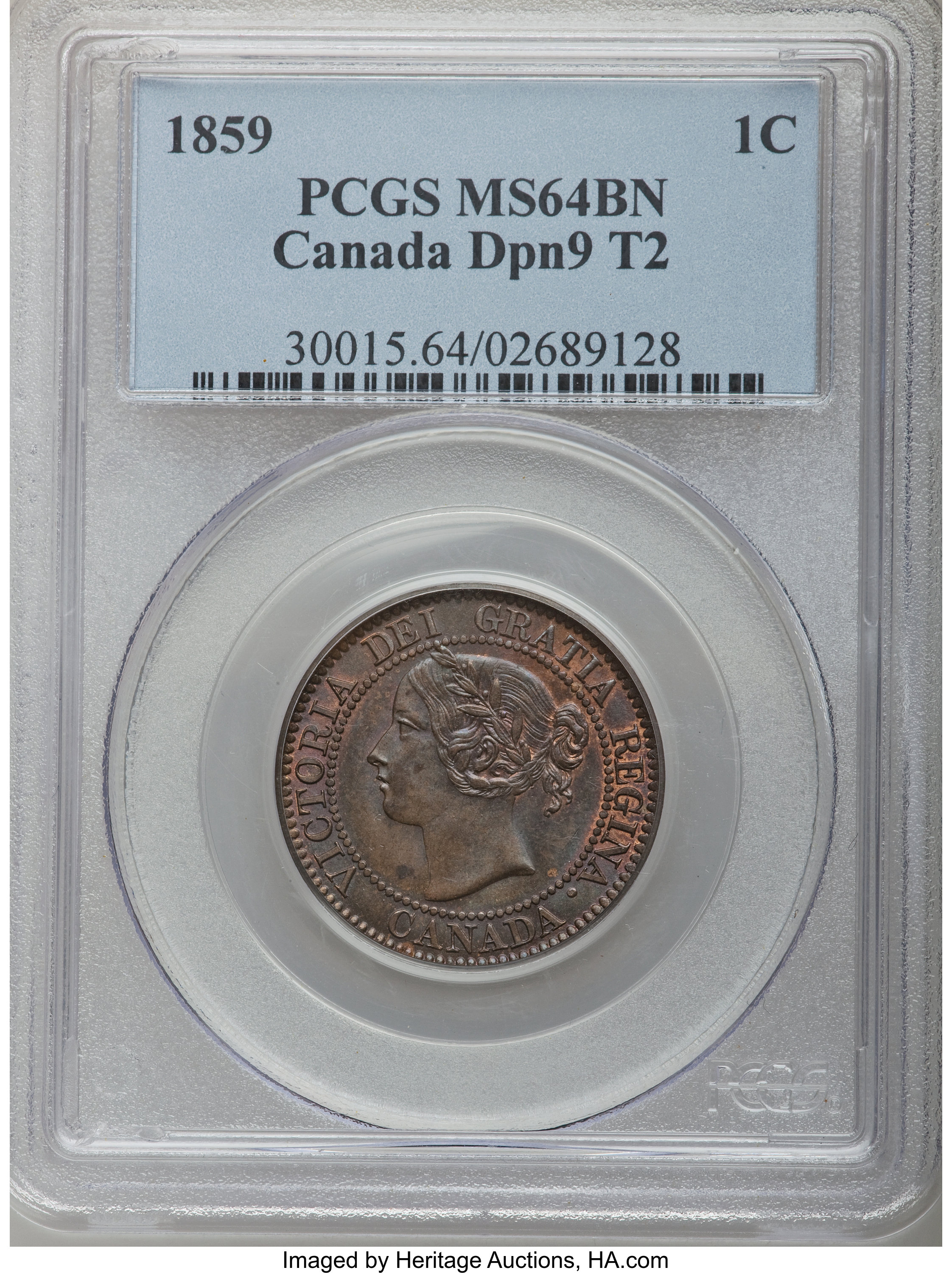 1859 1c Province of Canada, Narrow 9, DP-2 MS BN MS60 BN thumbnail 17