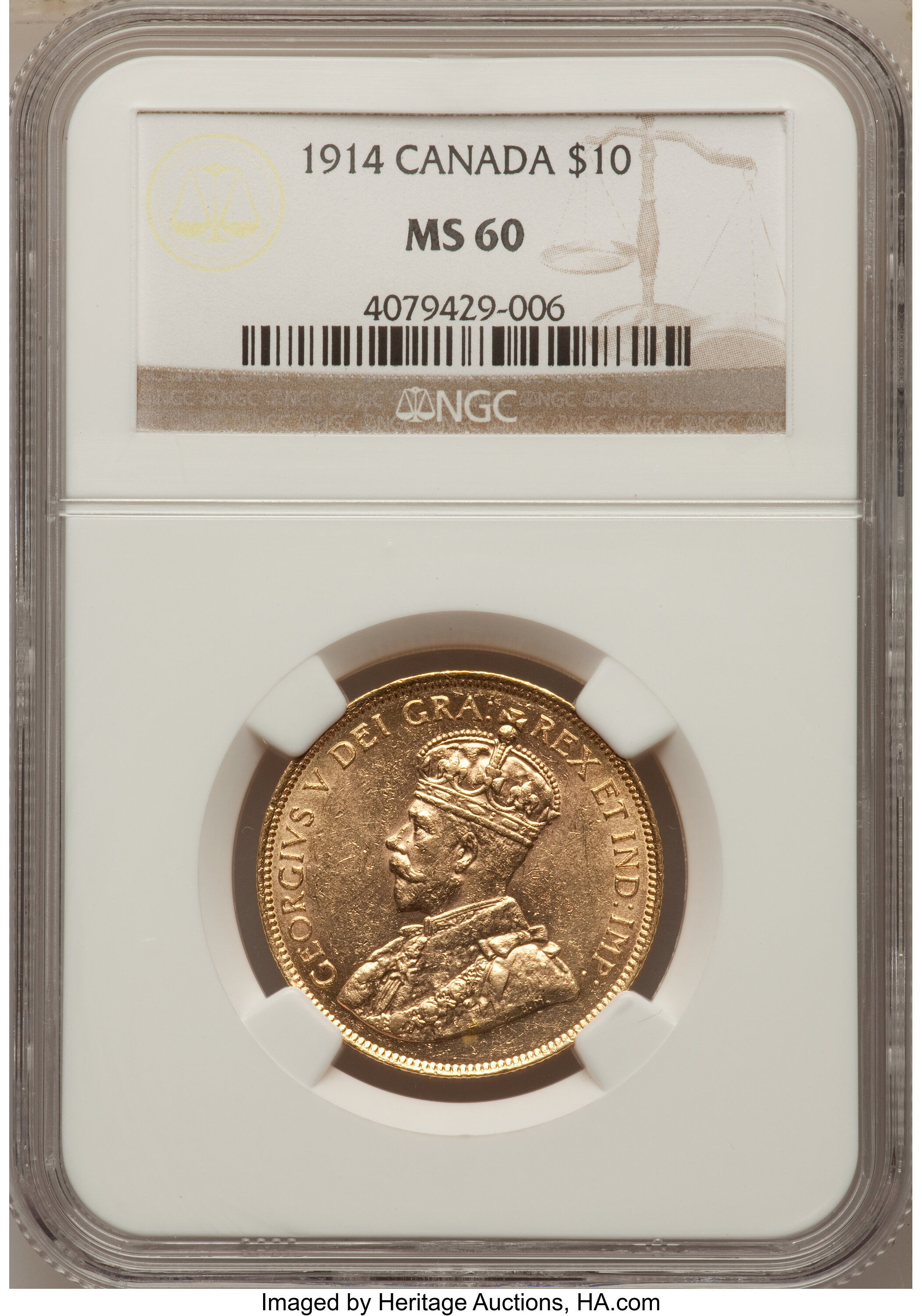 1914 G$10 MS60 thumbnail 6