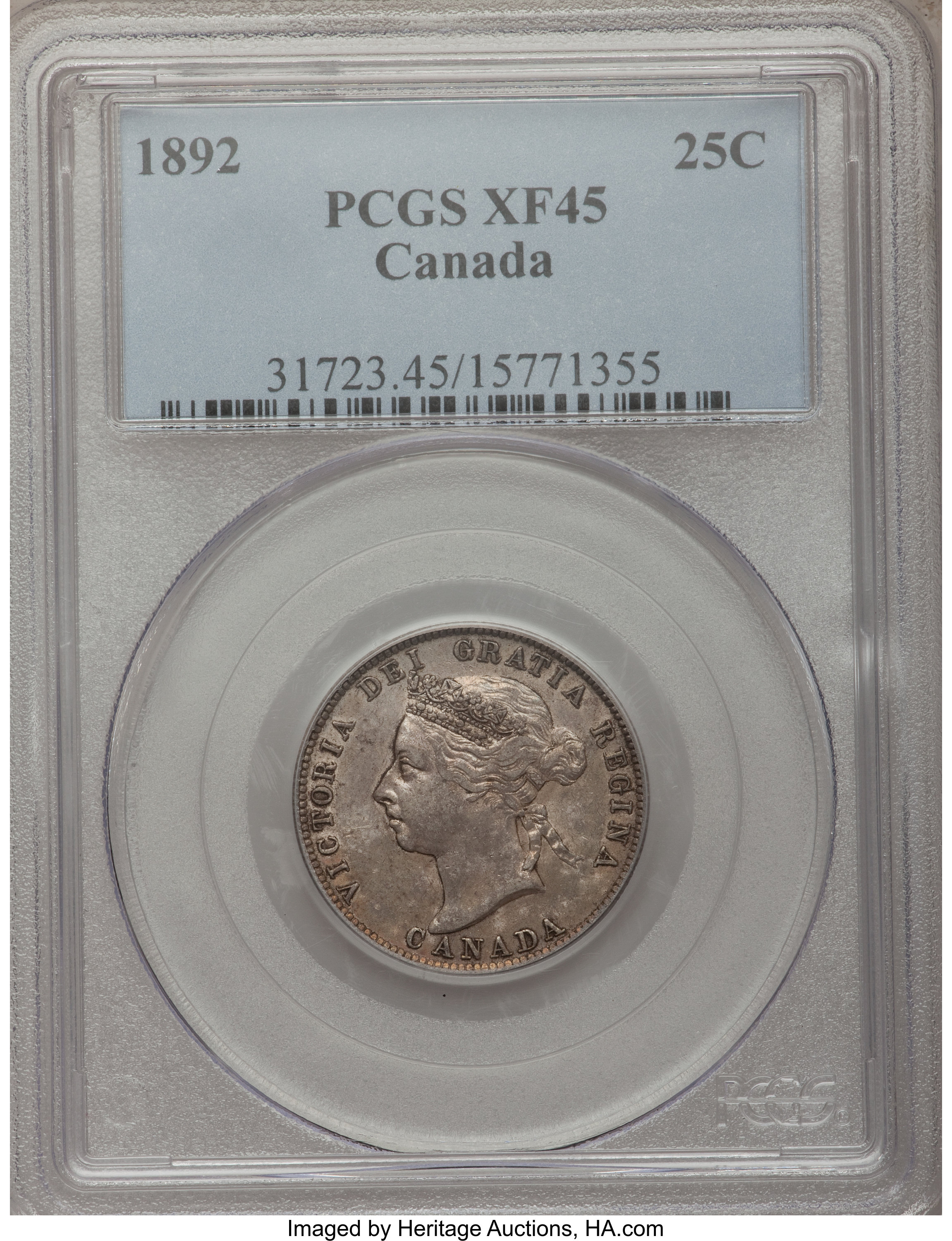 Canada: Victoria 25 Cents 1892,...