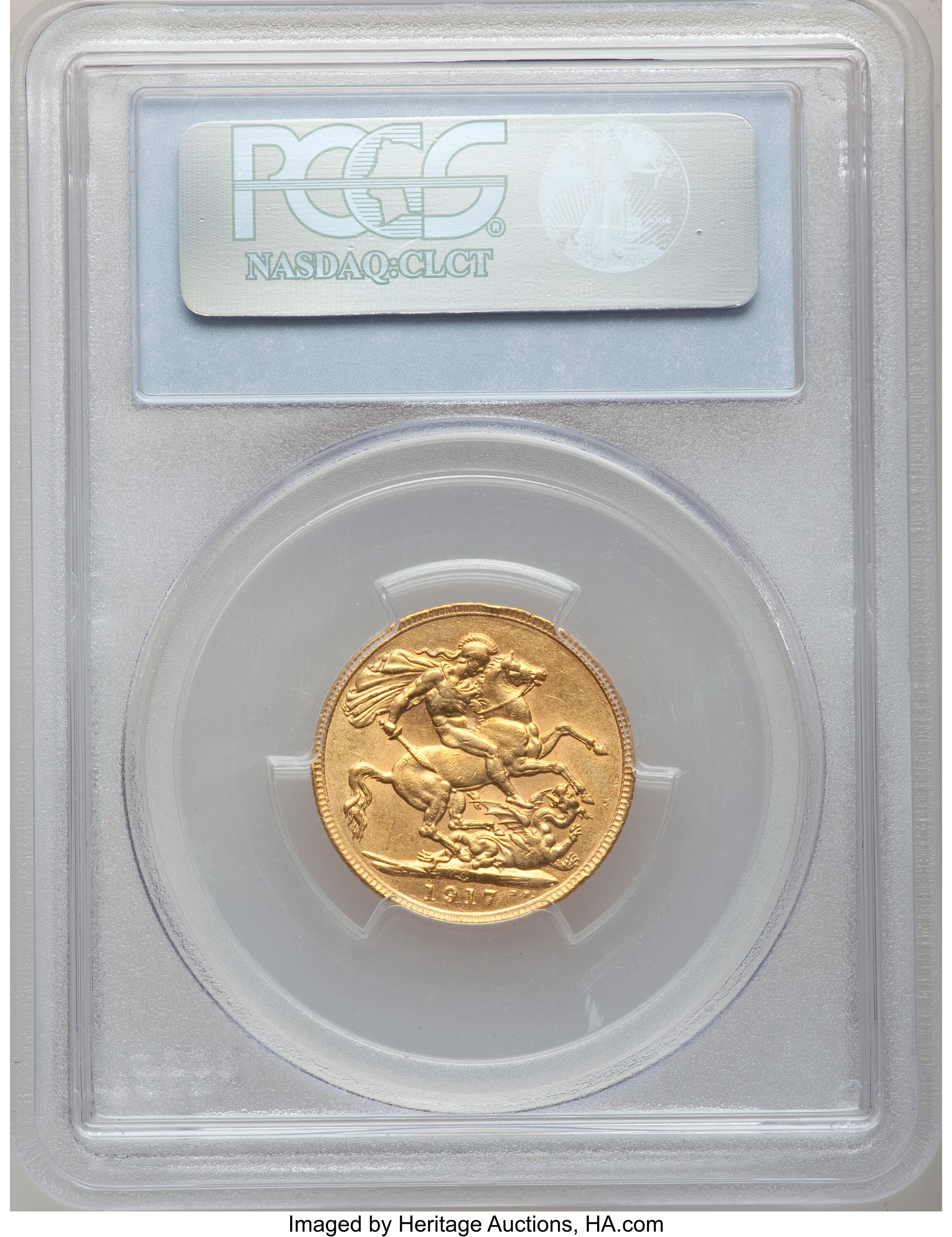 George V Sov    Gold, 1911-1919 [Type] VF25 thumbnail 8