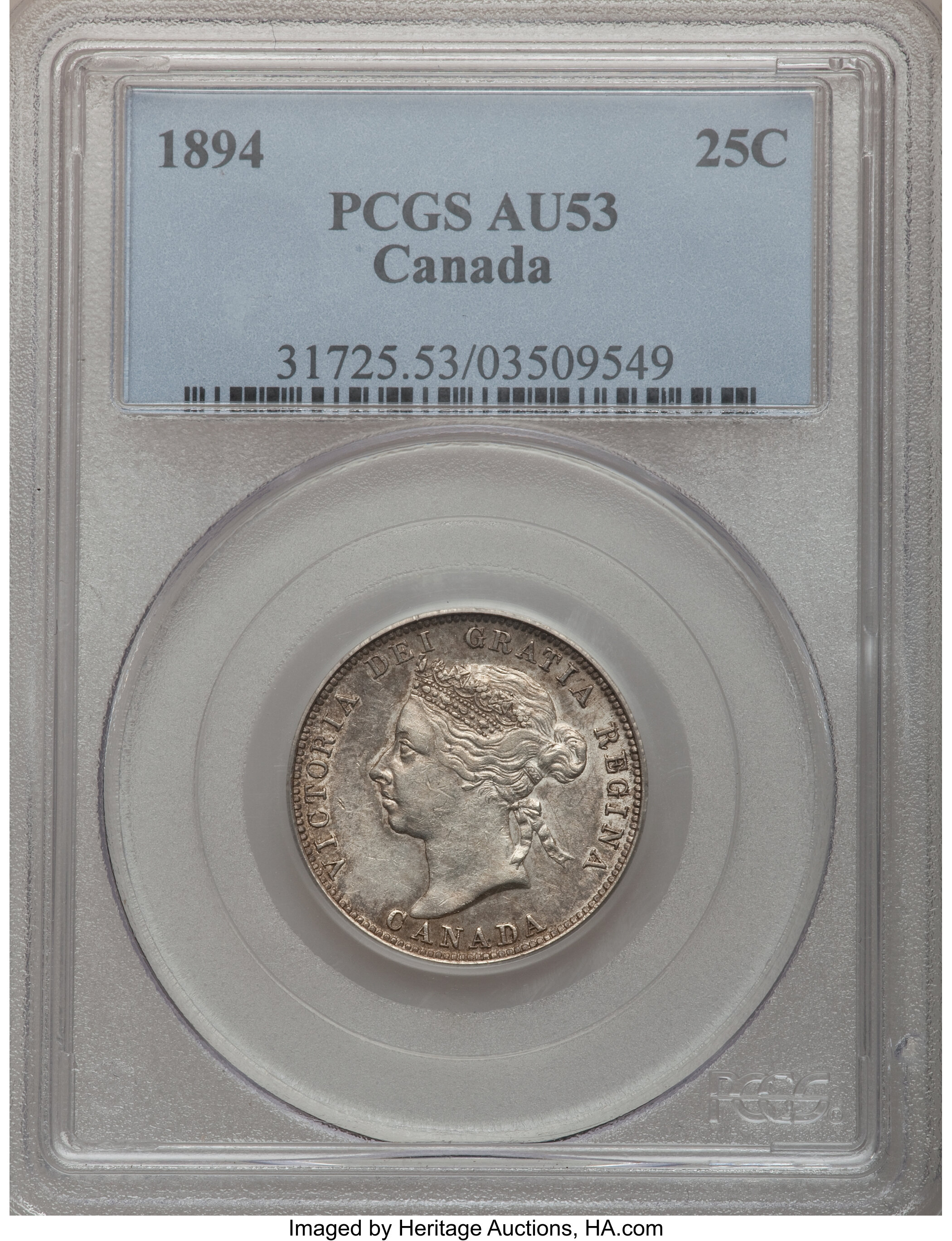Canada: Victoria 25 Cents 1894,...