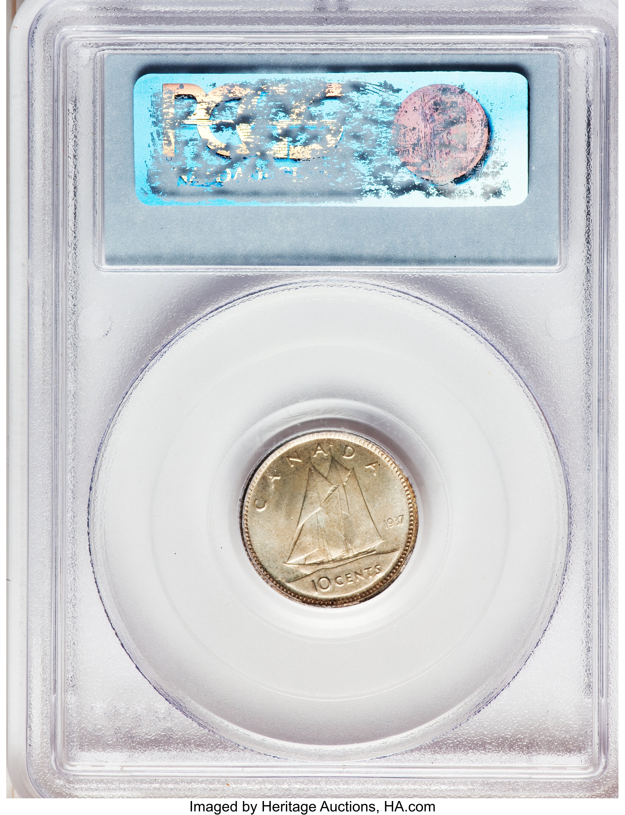 1937 10c Bluenose, Matte MS64 thumbnail 14
