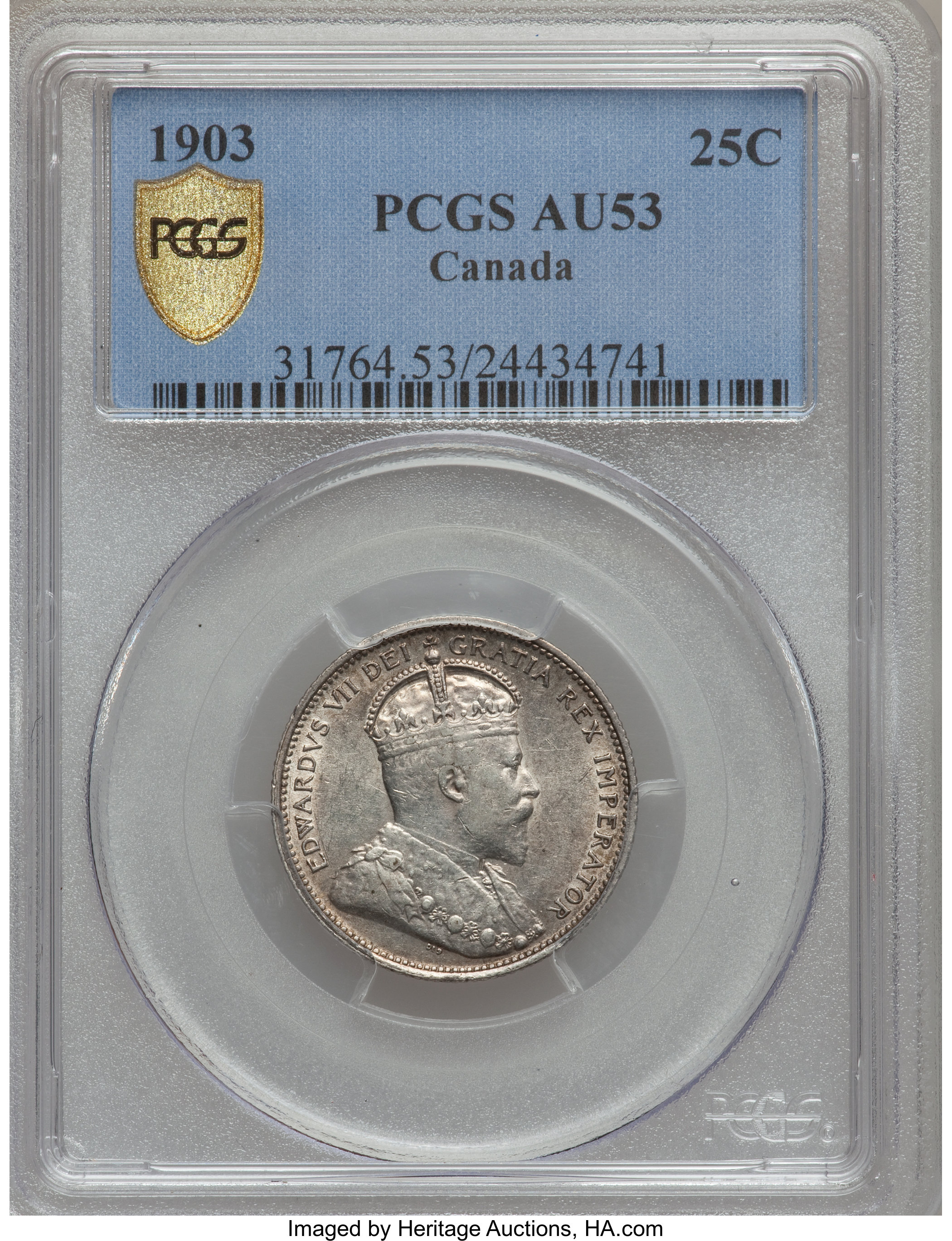 Canada: Edward VII 25 Cents 1903,...