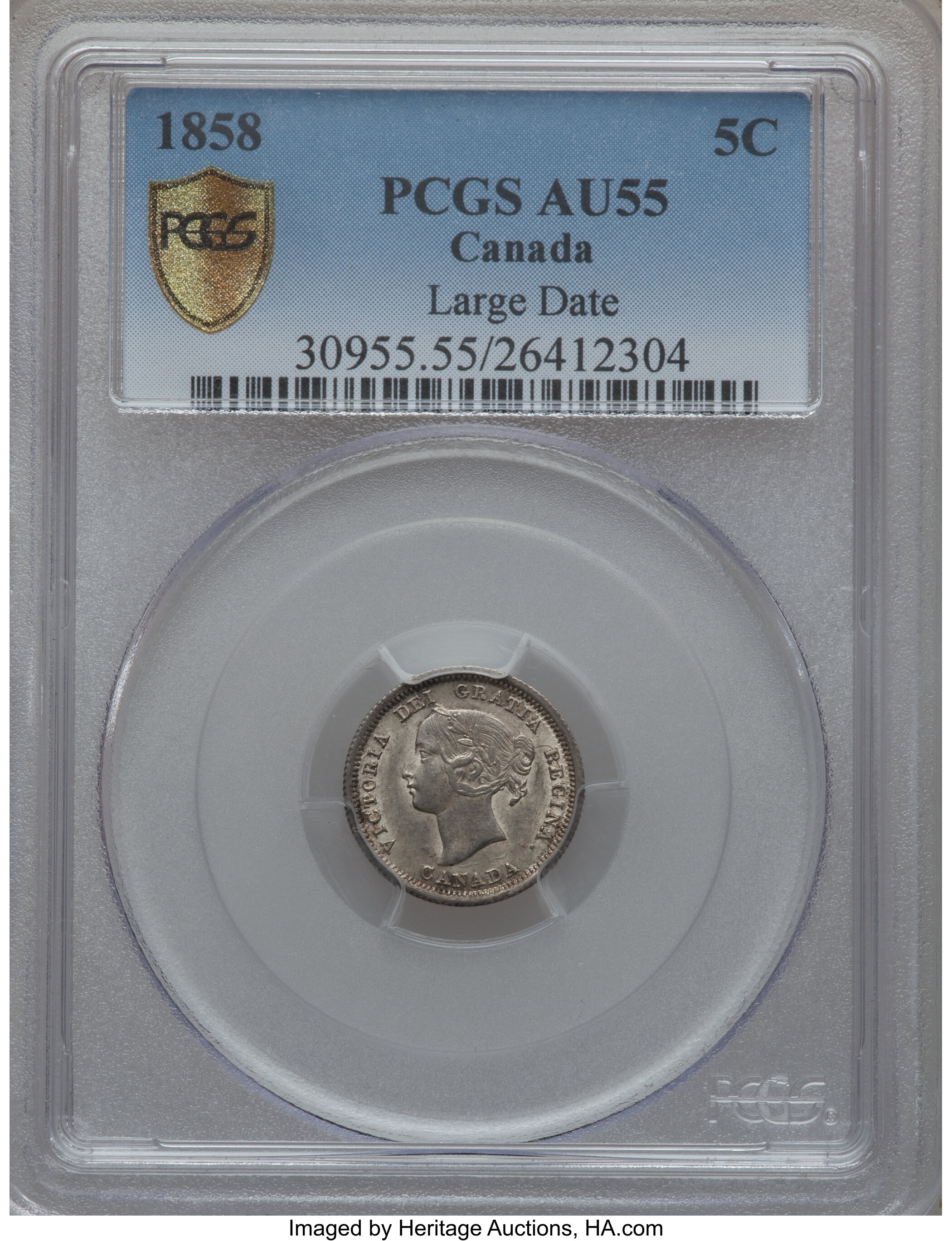1858 5c Province of Canada, Large Date, RPD VF25 thumbnail 12