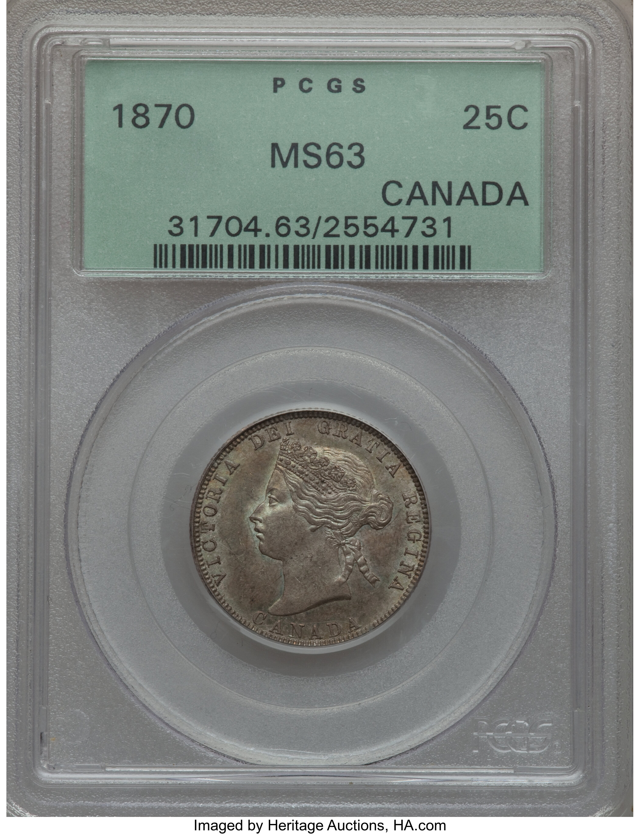 1870 25c Obverse 1 MS63 thumbnail 24