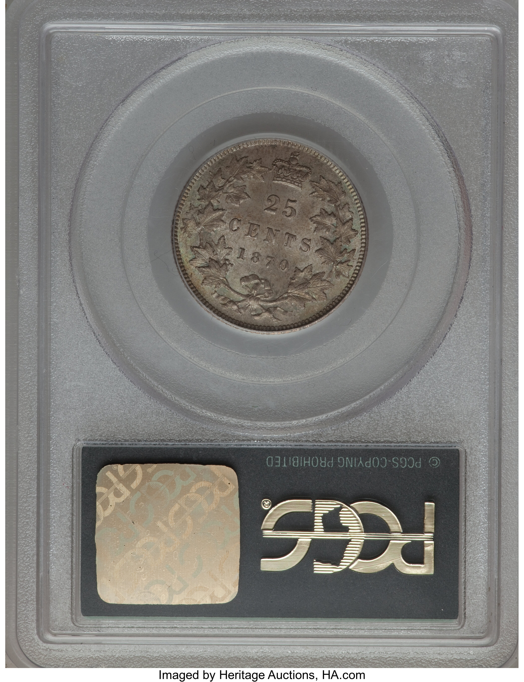 1870 25c Obverse 1 MS63 thumbnail 25