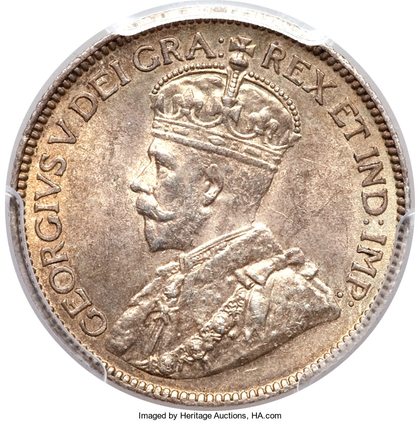 Canada: George V 25 Cents 1914,...