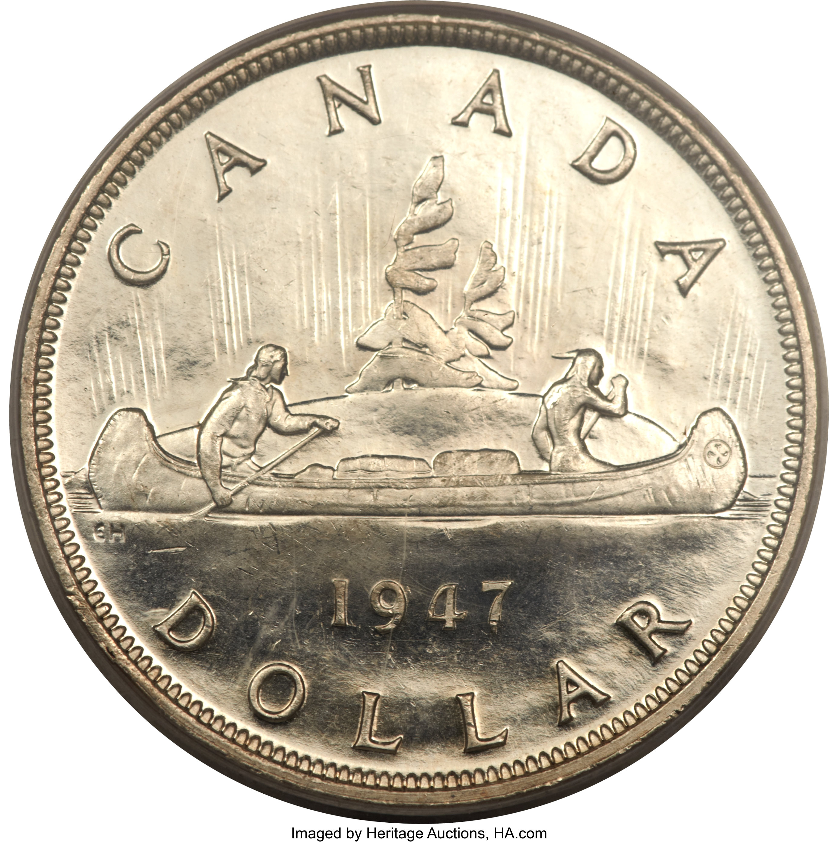1947 S$1 Pointed 7  MS (KM-37) MS65 thumbnail 12