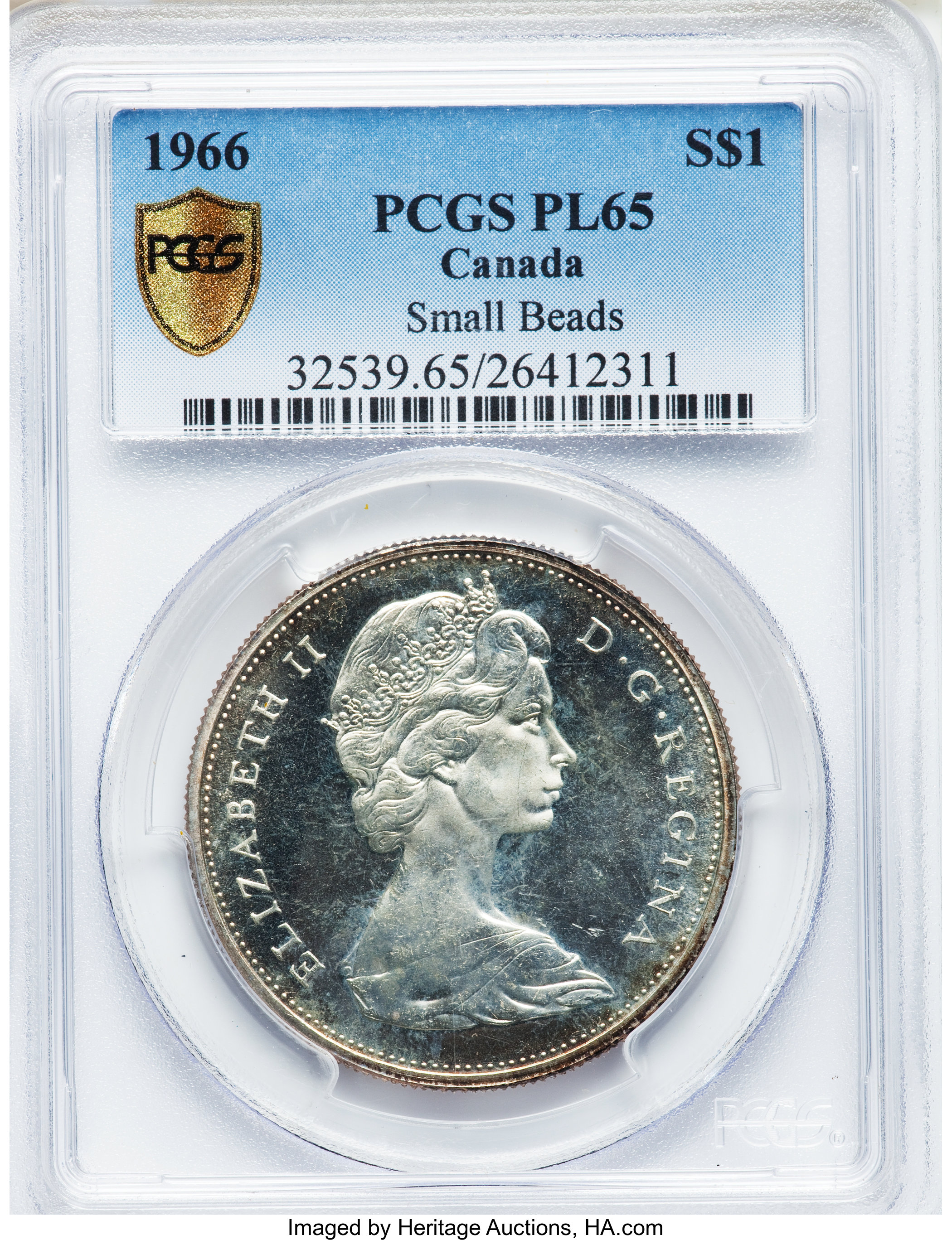 1966 S$1  Small Beads PL MS65 thumbnail 14