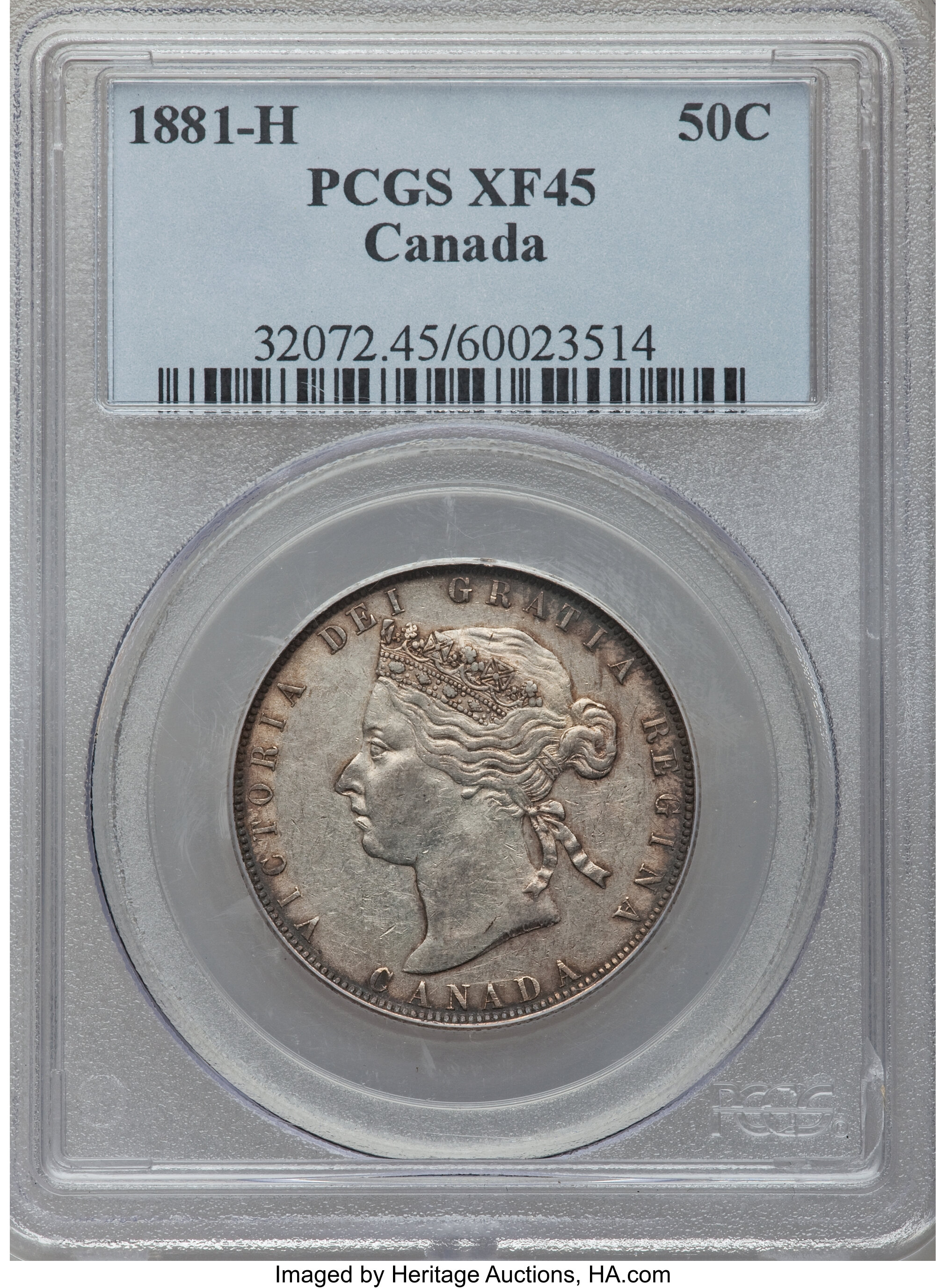 Canada: Victoria 50 Cents 1881-H,...