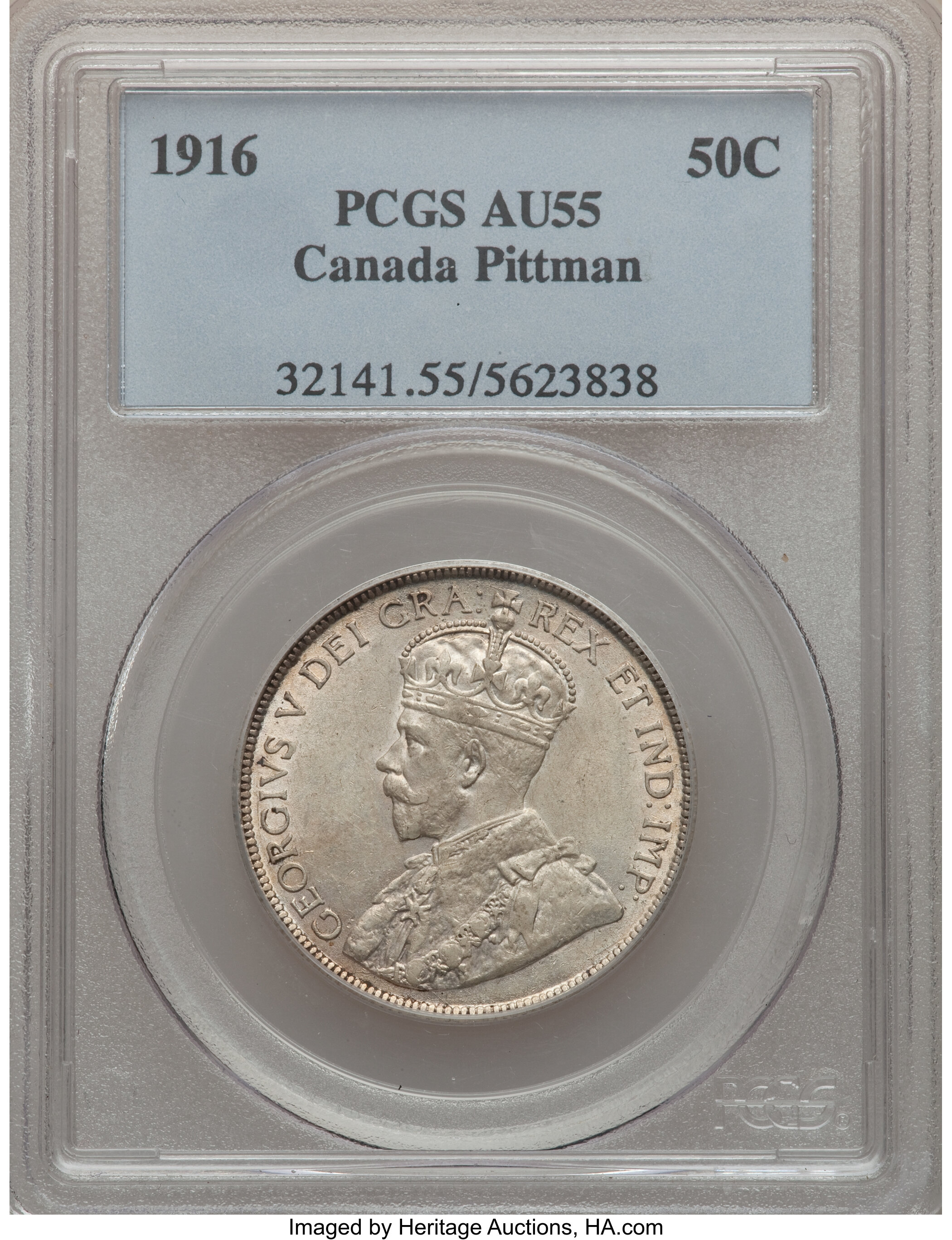 Canada: George V 50 Cents 1916,...