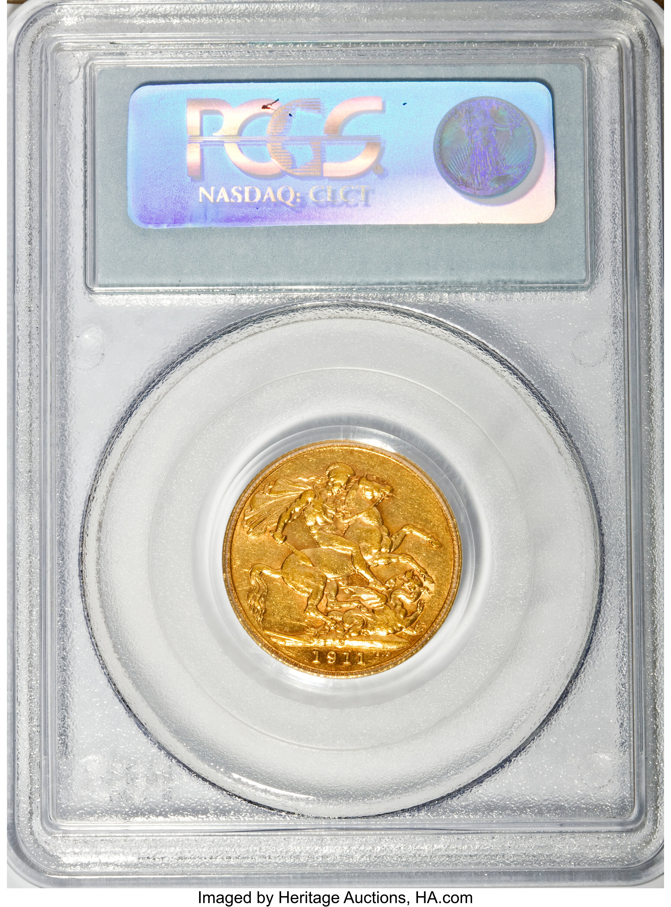 George V Sov    Gold, 1911-1919 [Type] VF25 thumbnail 6