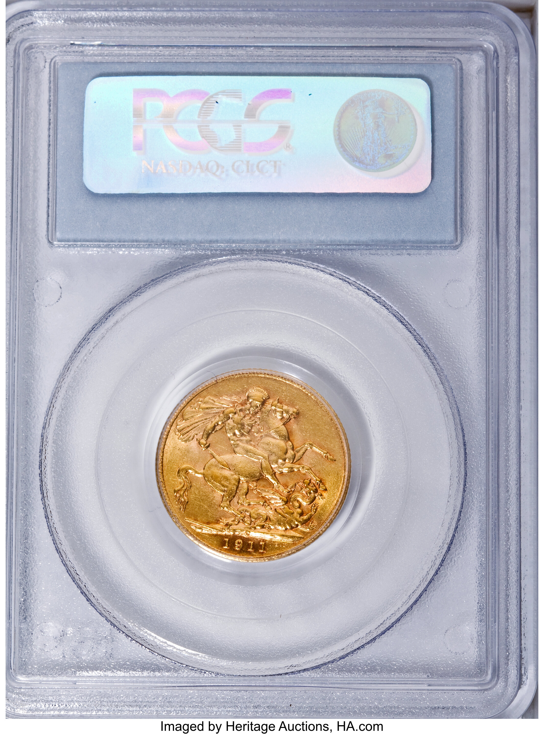 George V Sov    Gold, 1911-1919 [Type] VF25 thumbnail 10