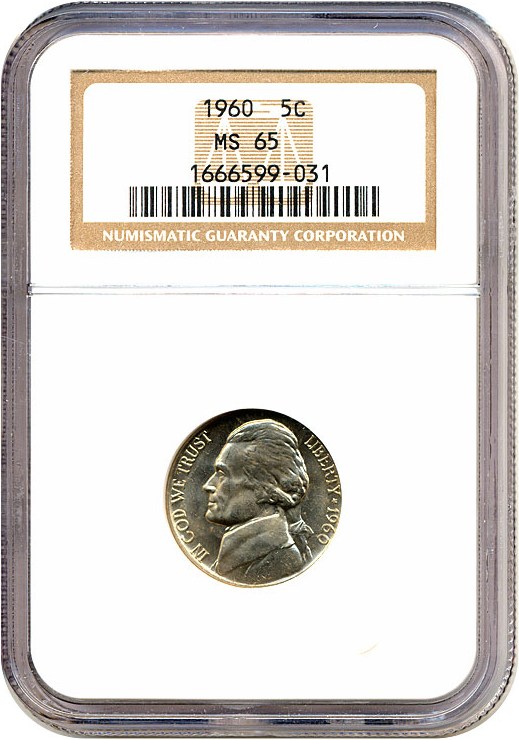 1960 5c NGC MS65