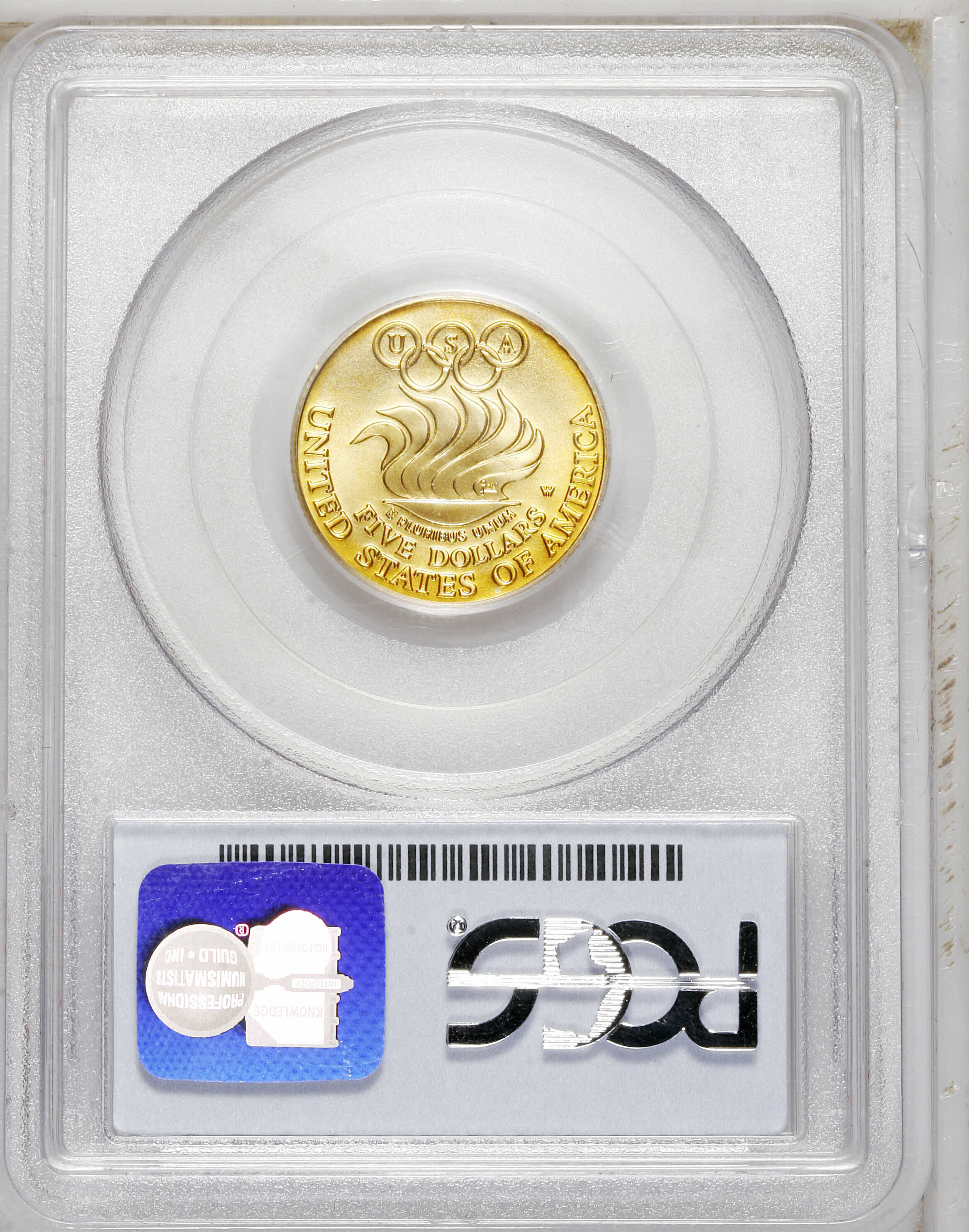 1988-W G$5  Seoul Olympiad MS67 CAC thumbnail 4