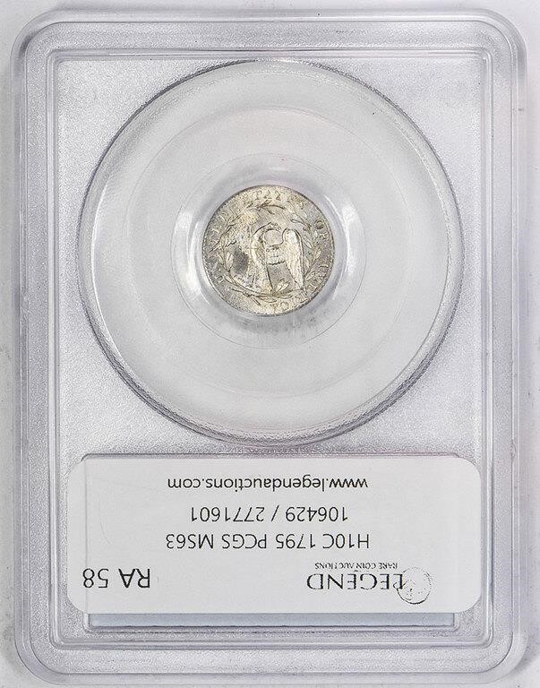 Flowing Hair Half Dime H10c 1794-1795 [Type] MS60 thumbnail 14