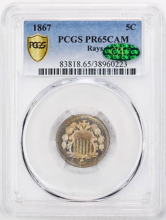 1867 5c Rays PR CAM PR63 CAM thumbnail 17